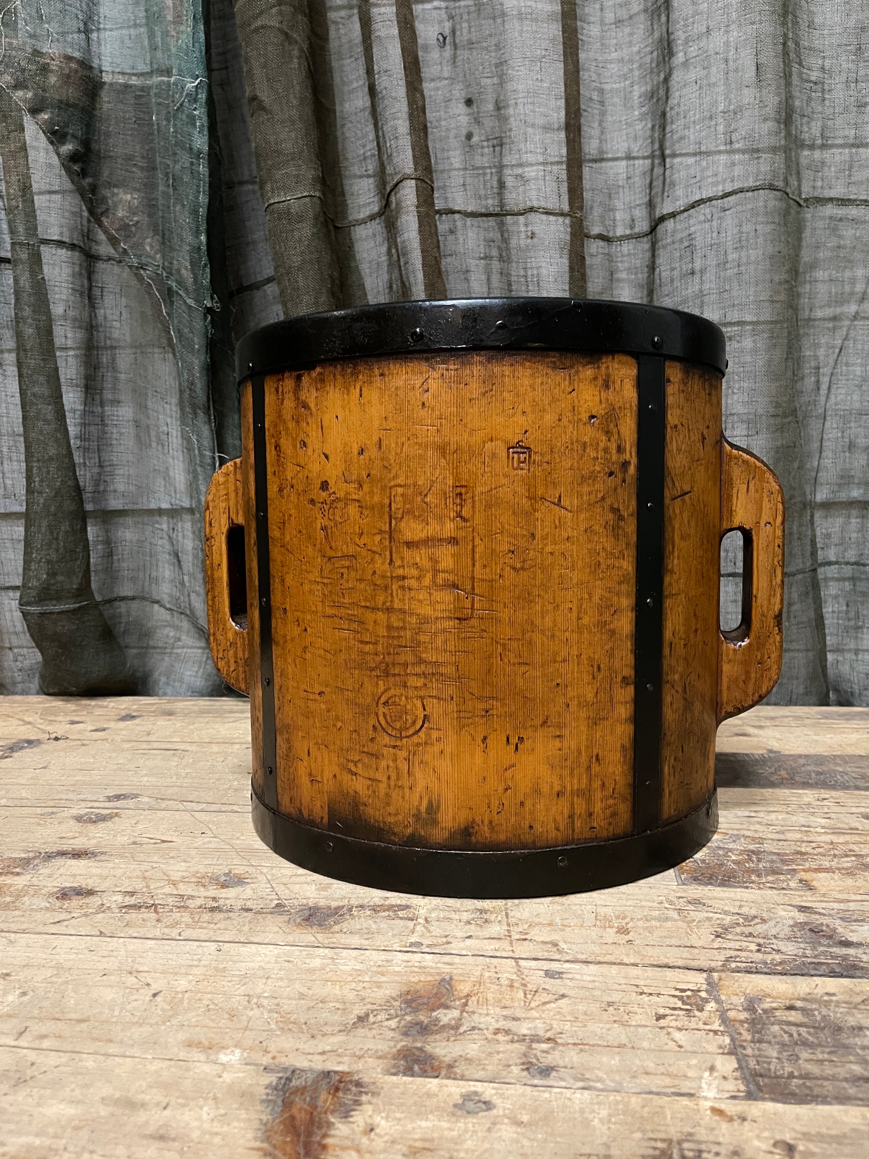 Tomasu, Antique Japanese Rice Measure Bucket