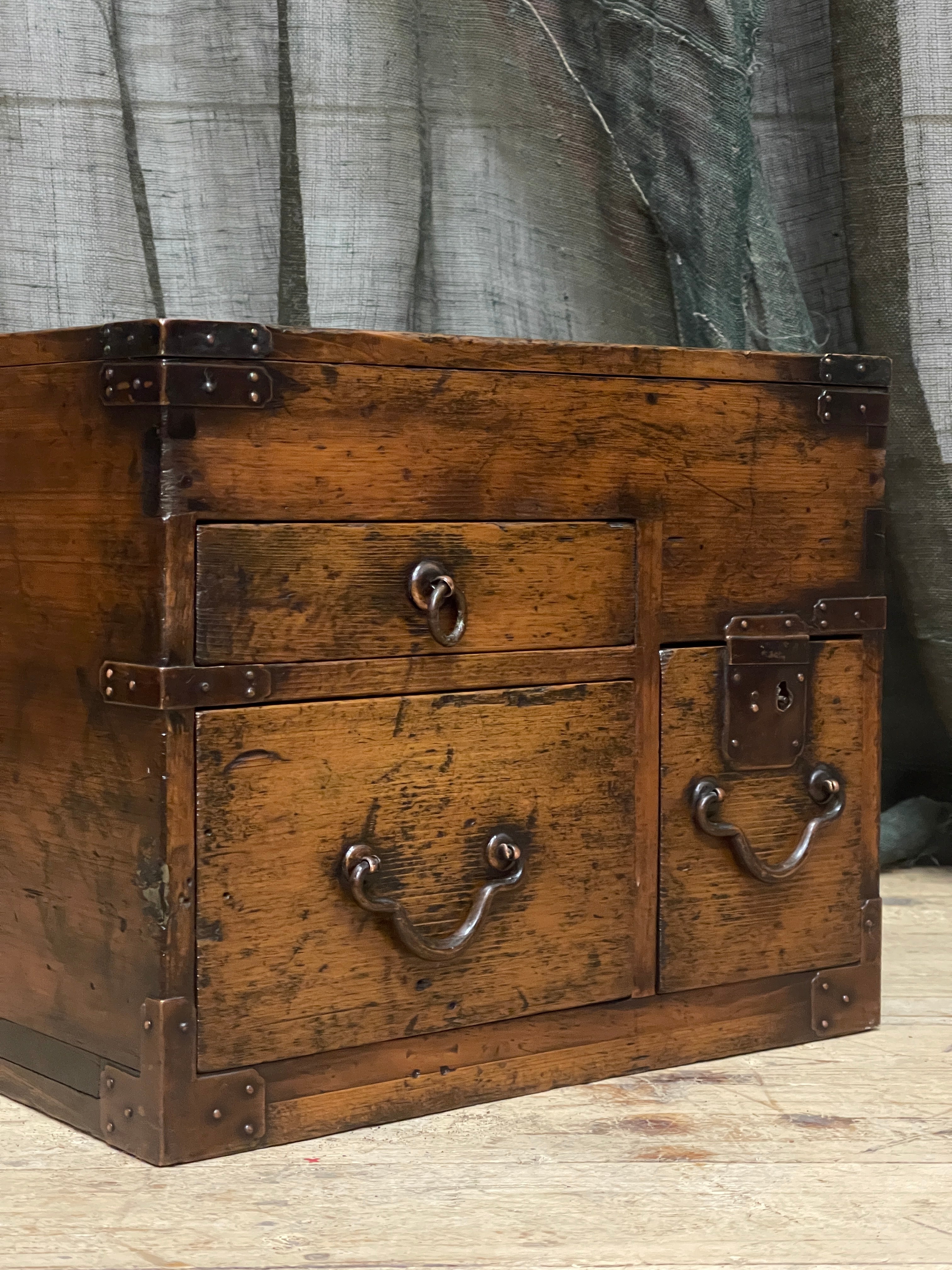 Antique Signed Japanese Suzuri Bako, Calligraphy Box - Cypress | Meiji, 1900