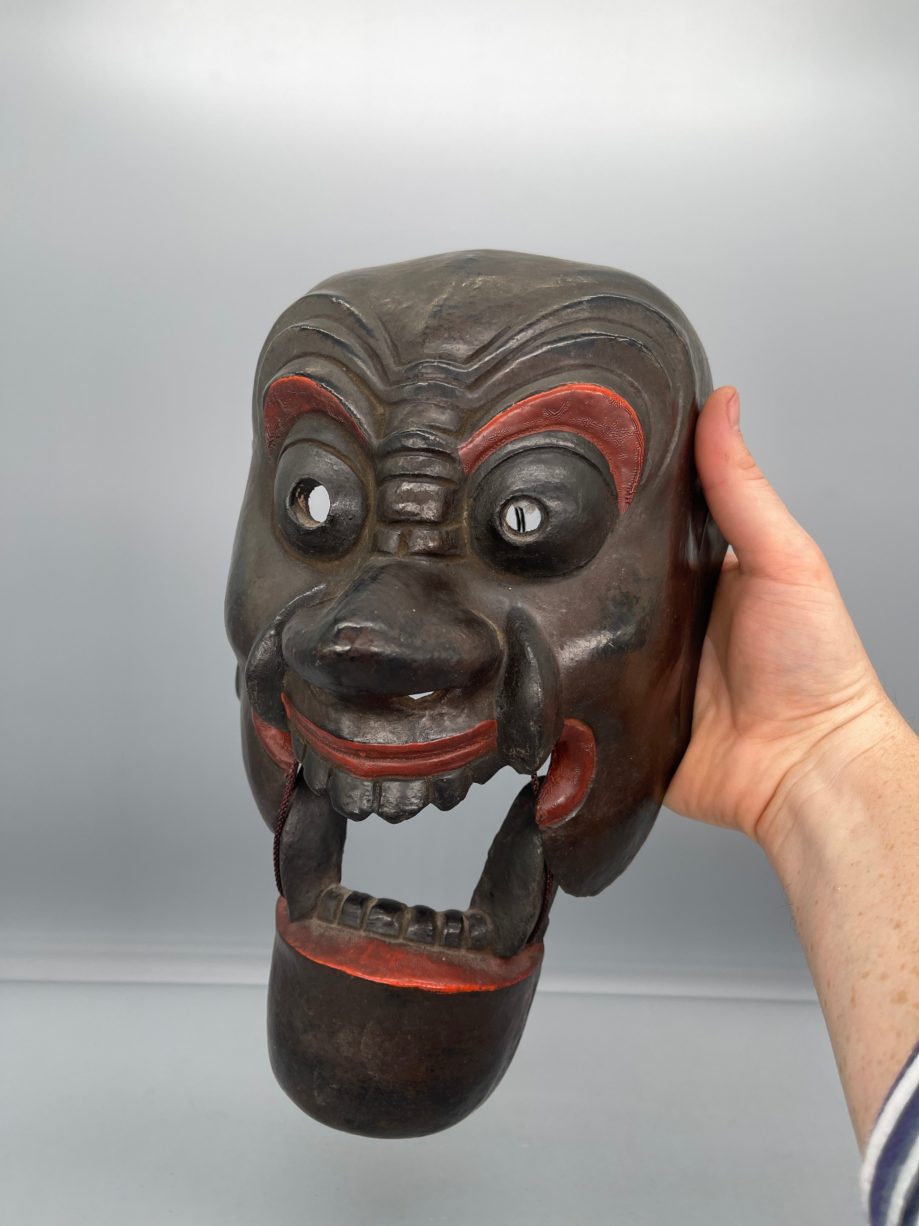 Vintage Japanese Bugaku Mask - Nasori