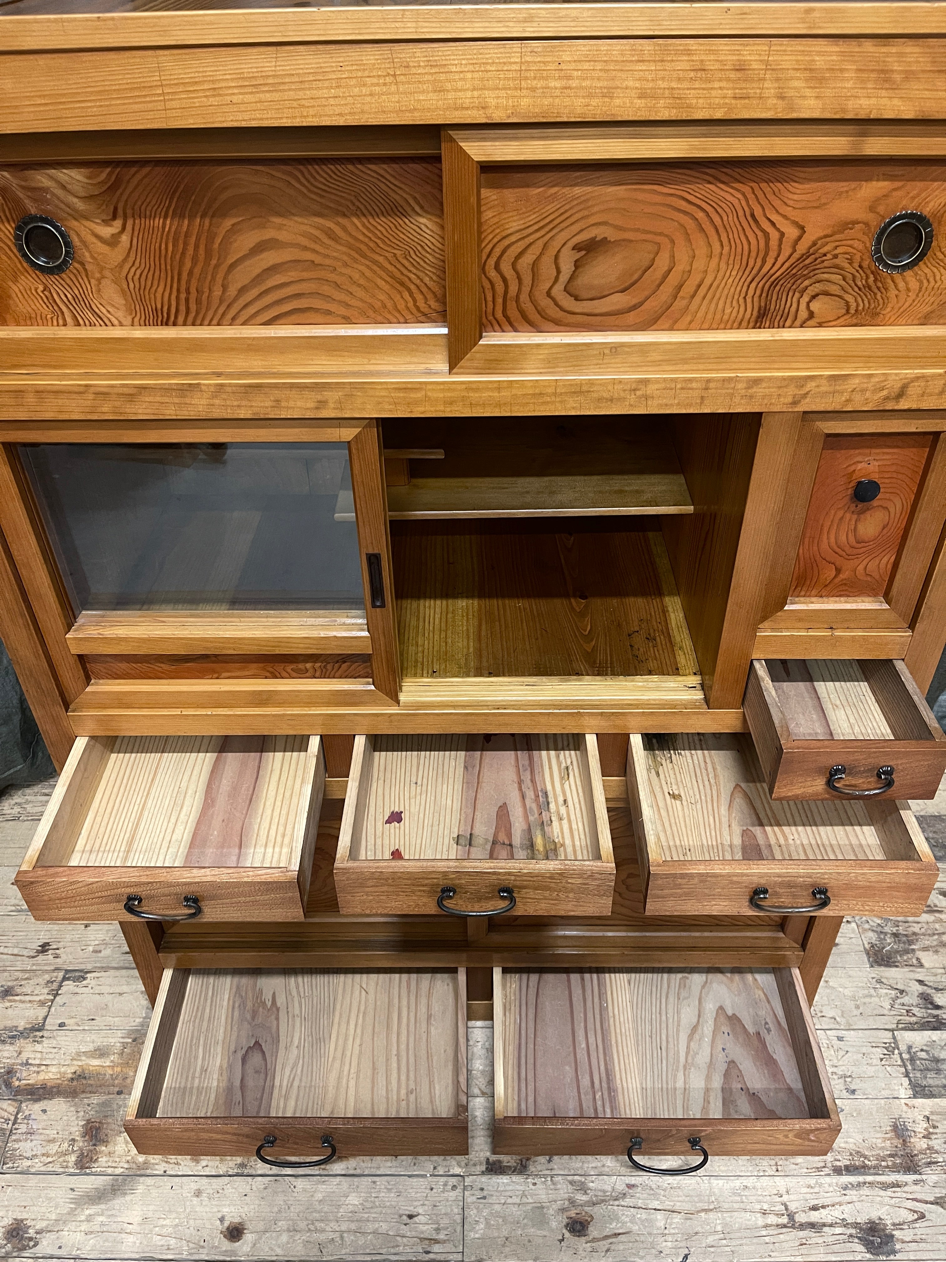 Vintage Japanese Mizuya Kitchen Cabinet - Cypress & Cedar | Midcentury