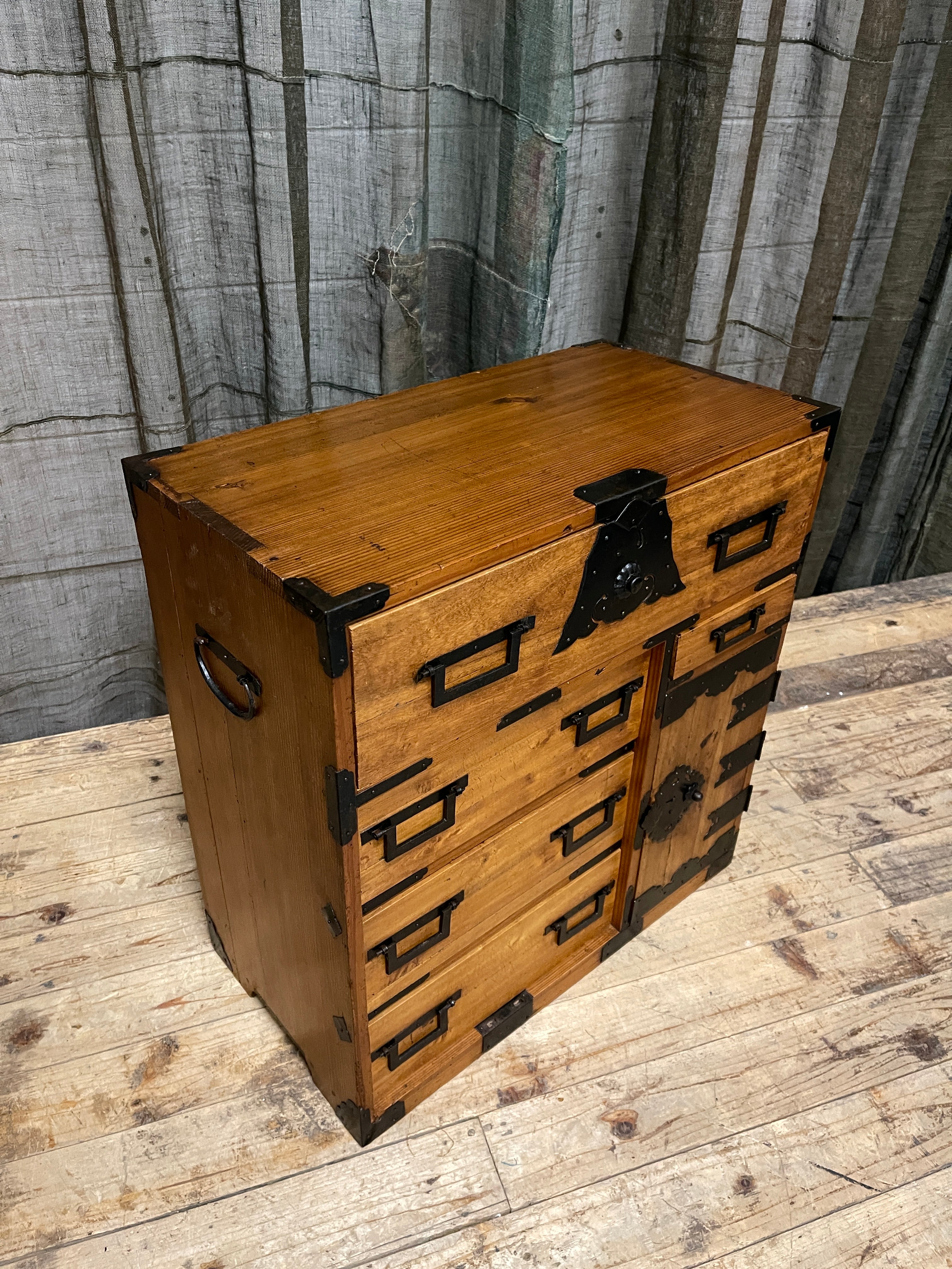 Ko Dansu, Japanese Side Cabinet - Paulownia & Cedar | Meiji