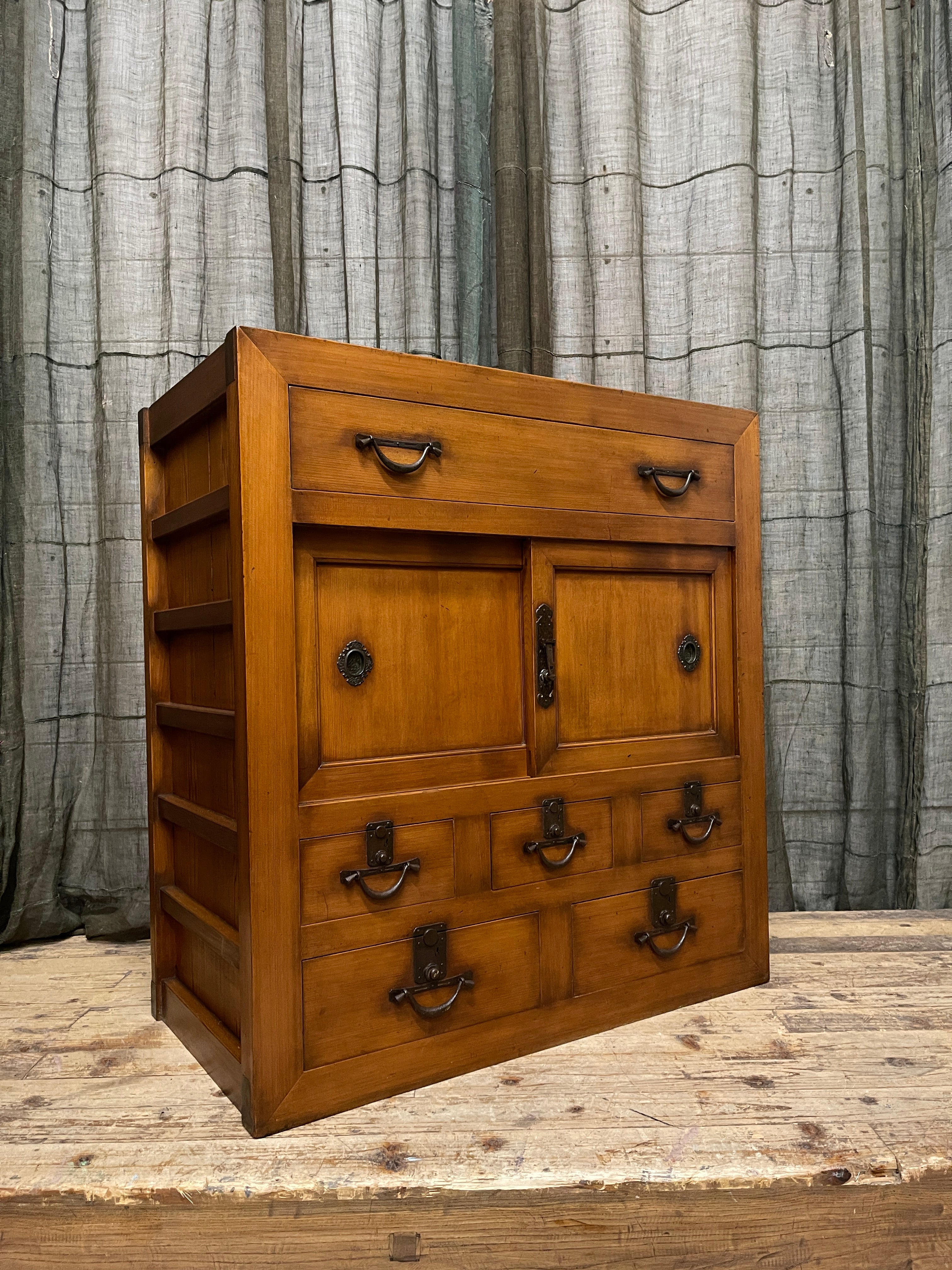 Antique Japanese Choba Dansu, Merchant’s Chest – Cedar & Cypress | Meiji, c.1880