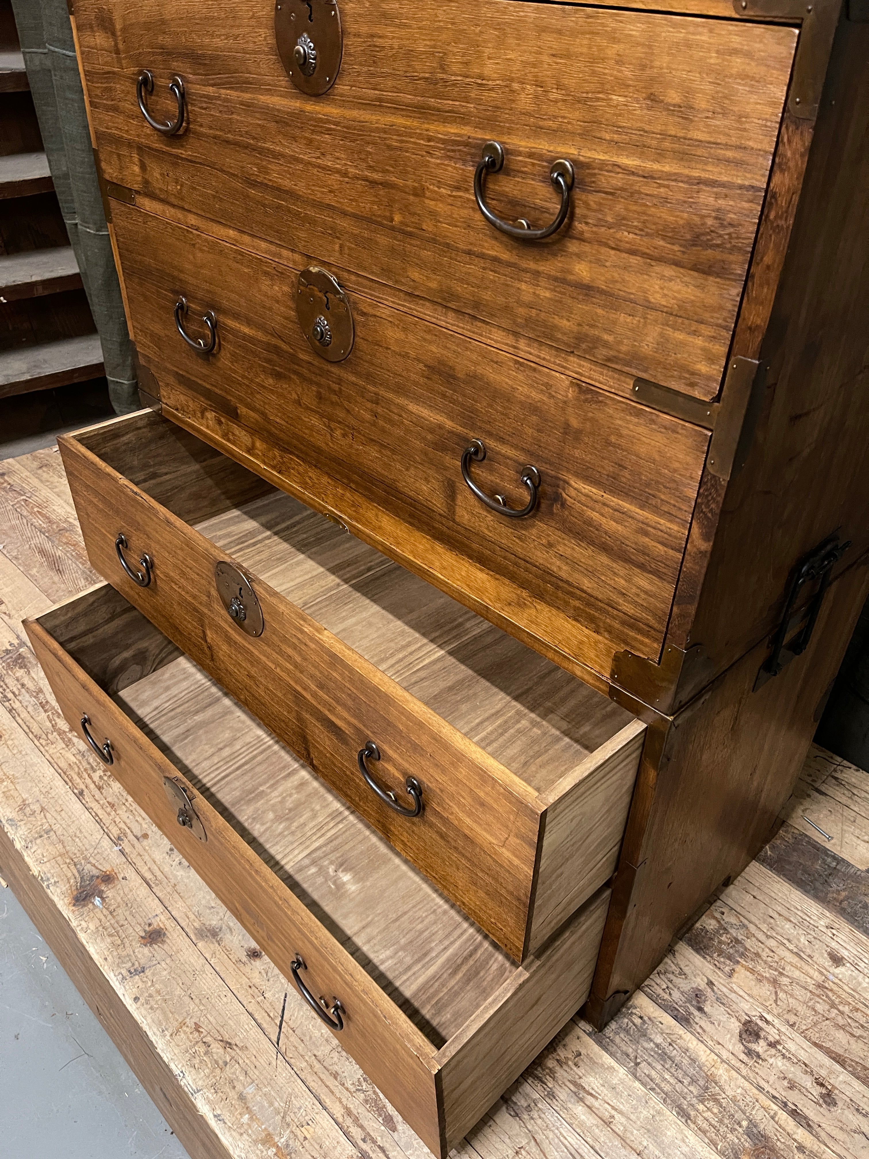 Japanese Isho Dansu, Kimono Storage Chest of Drawers - Paulownia | Meiji