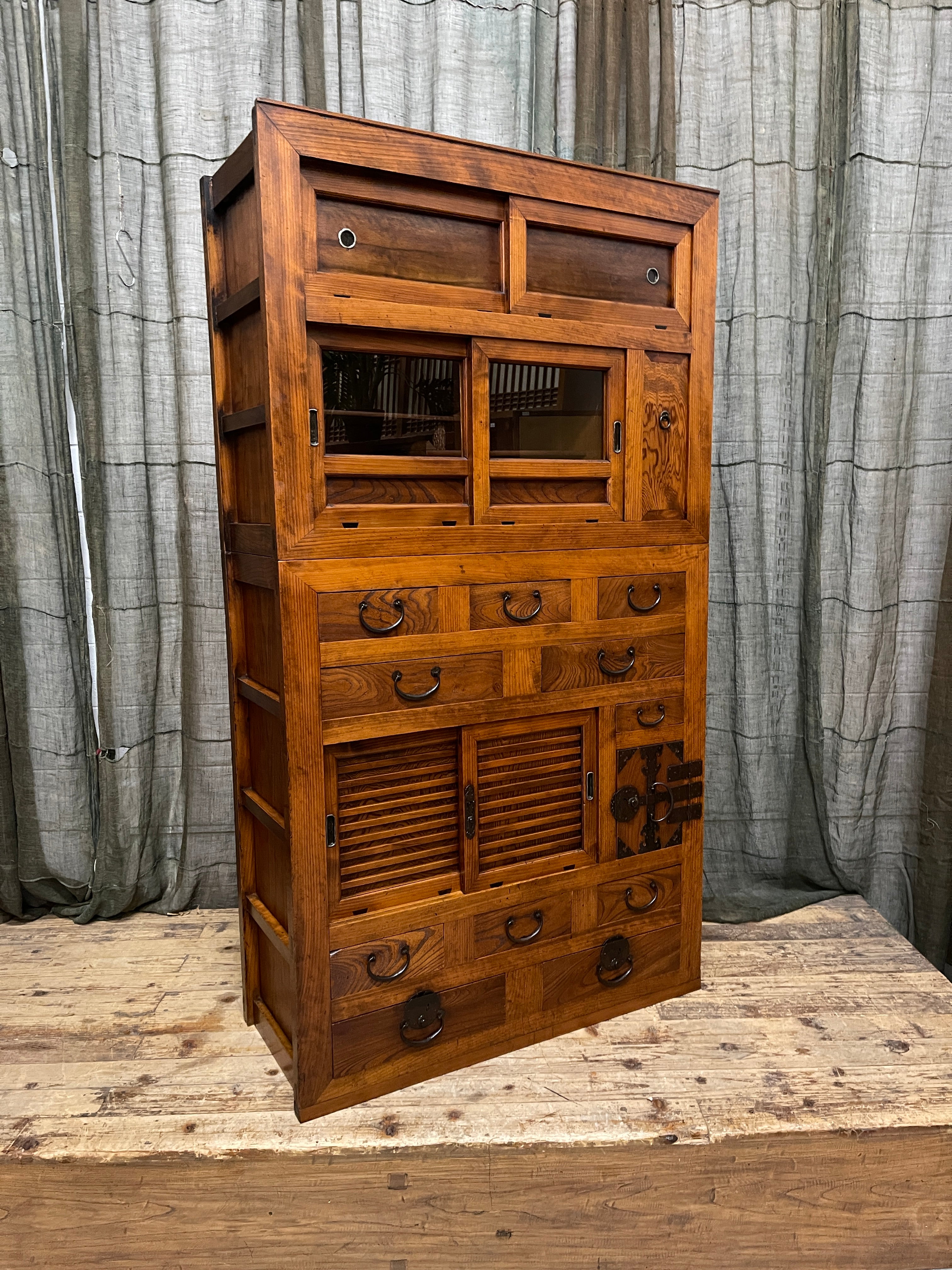 Japanese Mizuya, Kitchen Cabinet - Cedar & Cypress & Elm | Meiji