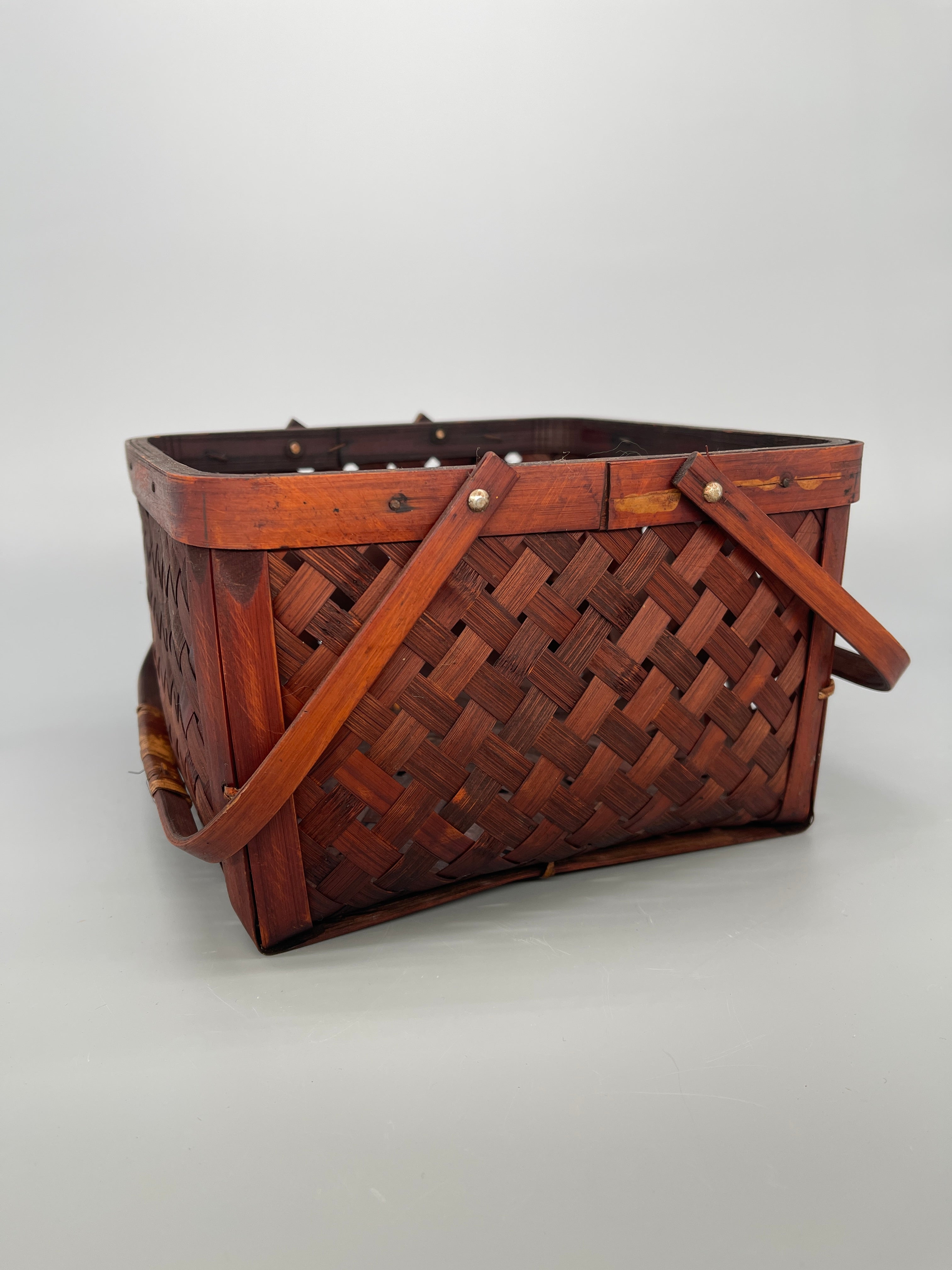 Vintage Japanese Woven Bamboo Basket