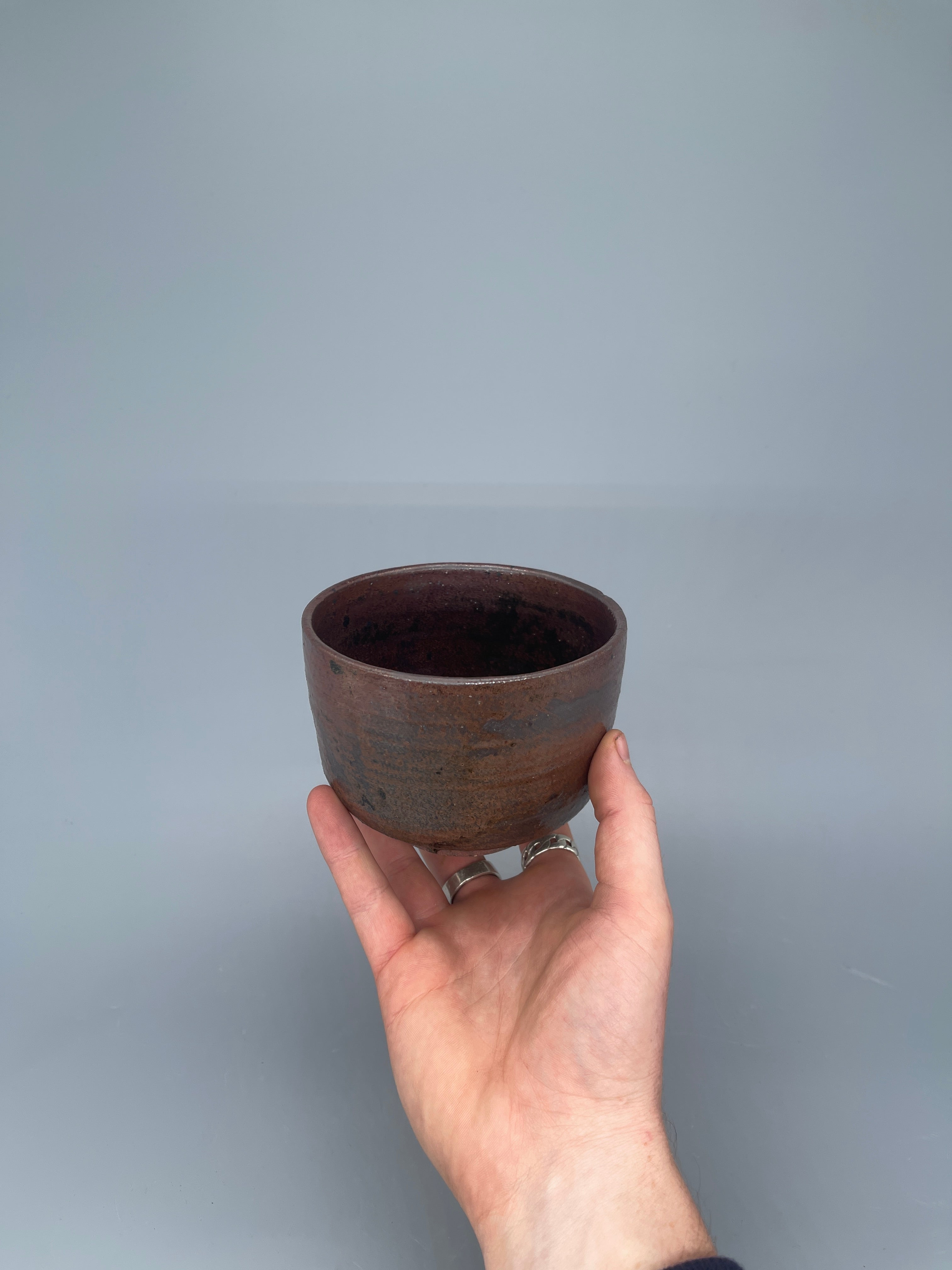 Vintage Japanese Matcha Bowl, Chawan - Brown, Earthy Red Glaze