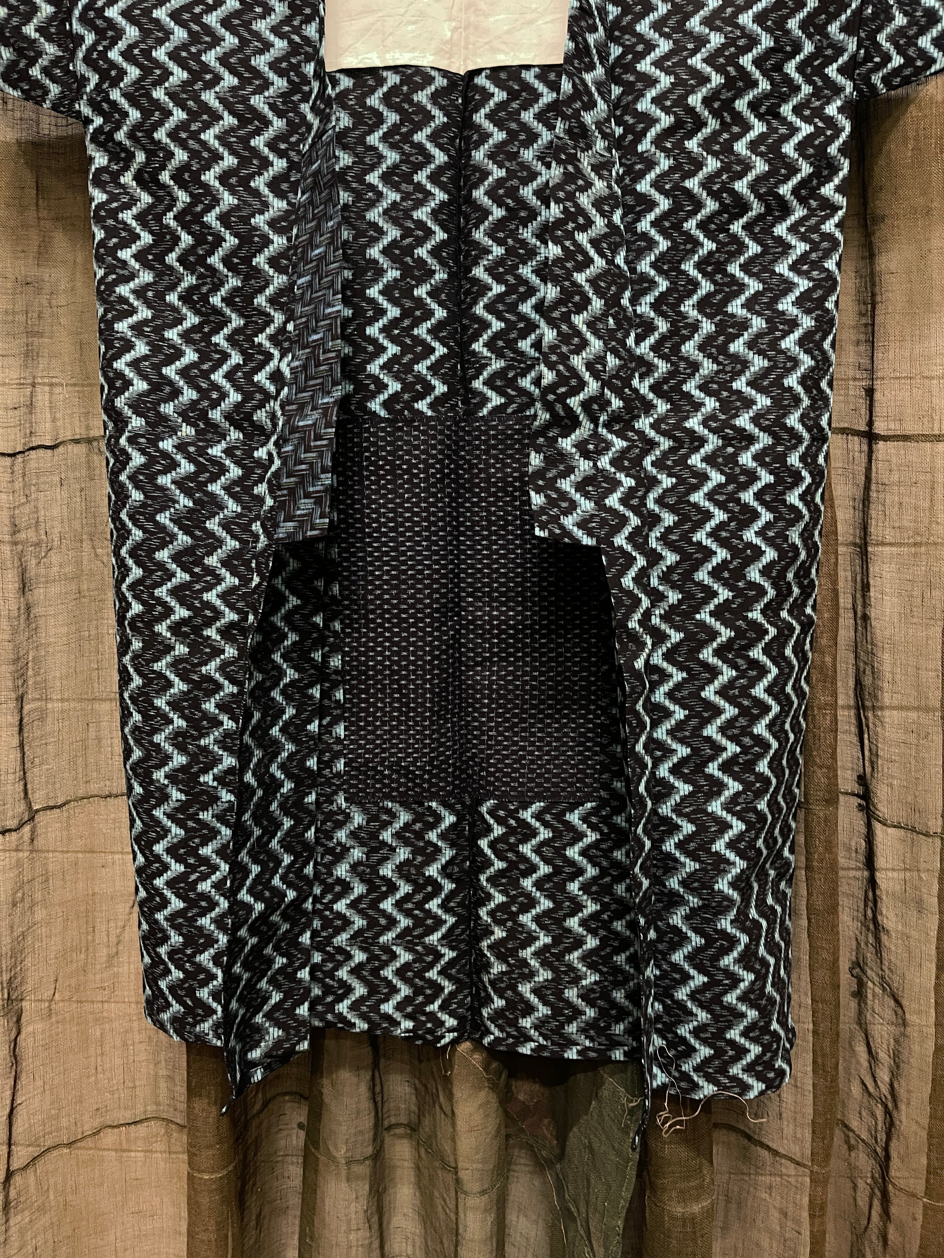 Vintage Japanese Kasuri Cotton Noragi Jacket | Indigo