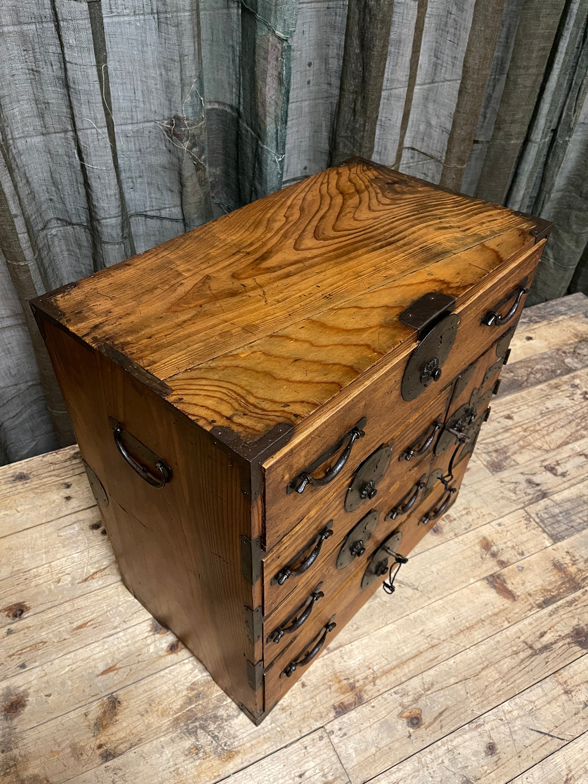 Ko Dansu, Antique Japanese Side Cabinet - Cedar & Paulownia