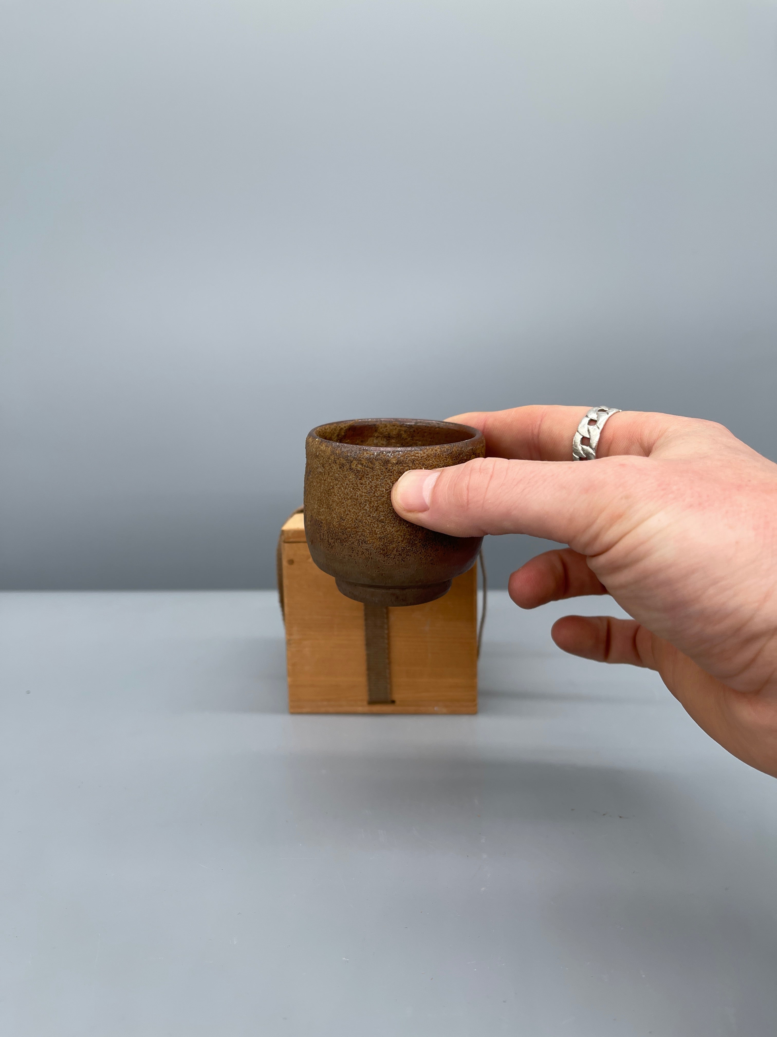 Japanese Stoneware Sake Cup - Bizen Ware