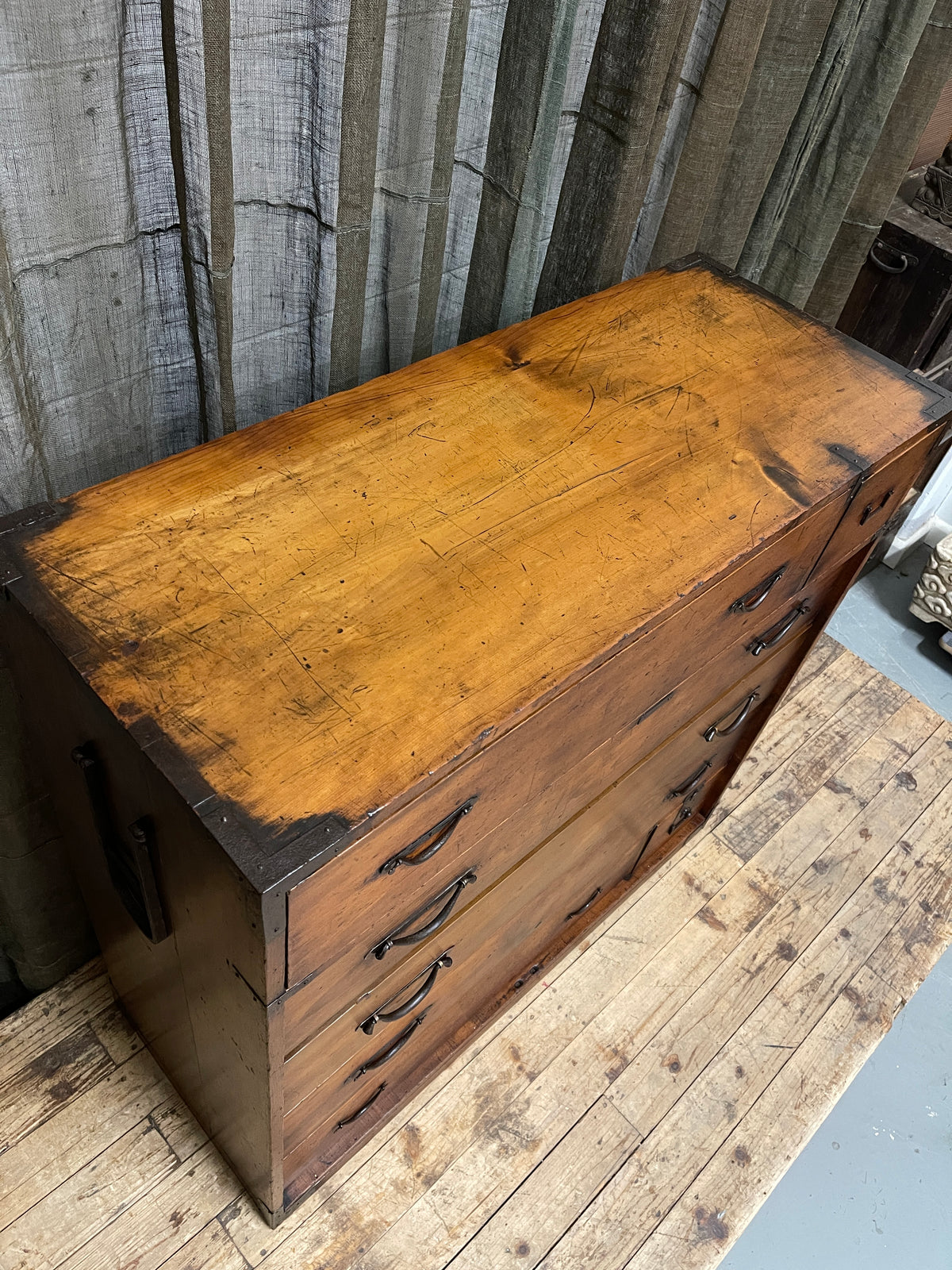 Japanese Isho Dansu, Kimono Storage Chest of Drawers - Cypress | Meiji
