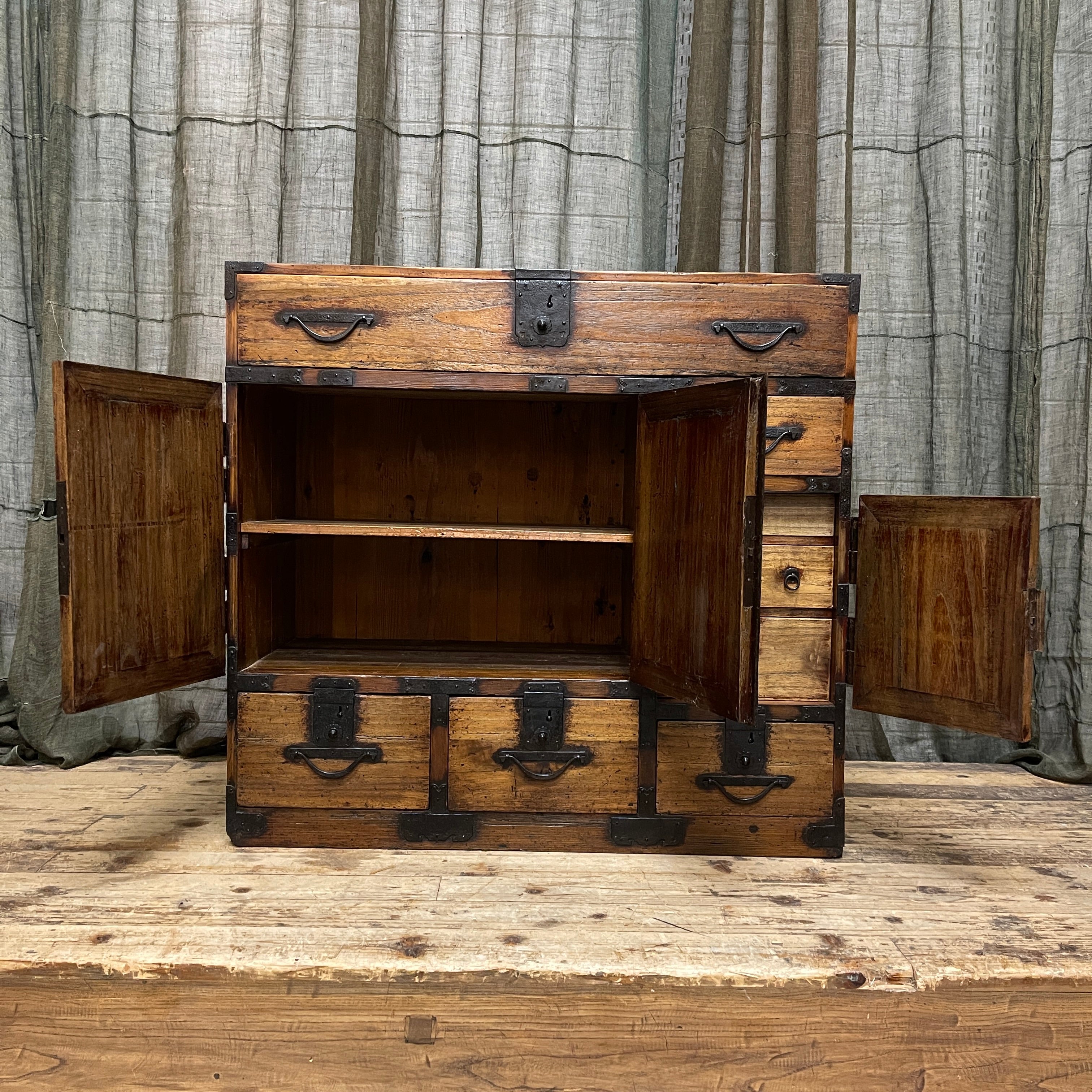 Japanese Choba Dansu, Merchant's Chest - Cypress & Paulownia | Edo