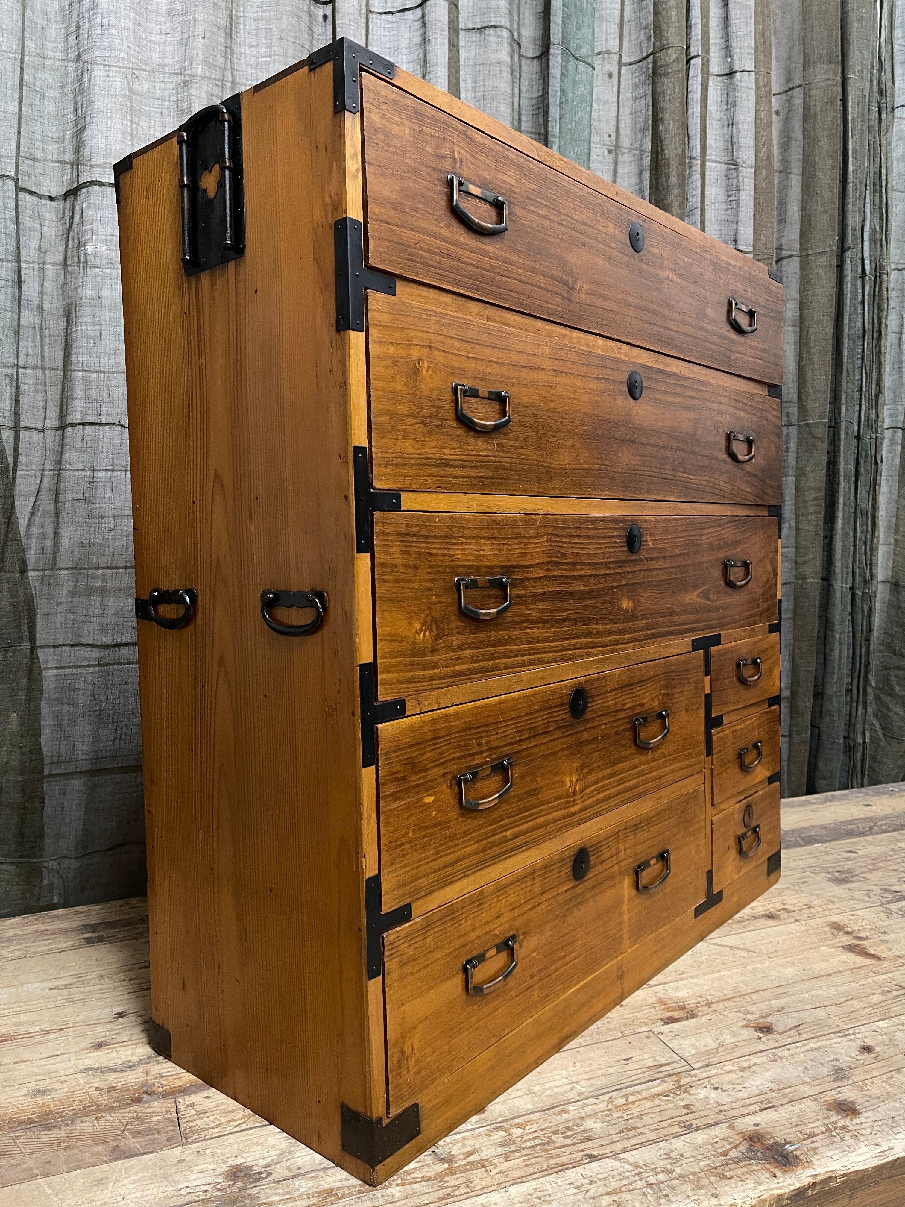Japanese Kimono Chest of Drawers - Paulownia & Cedar | Showa