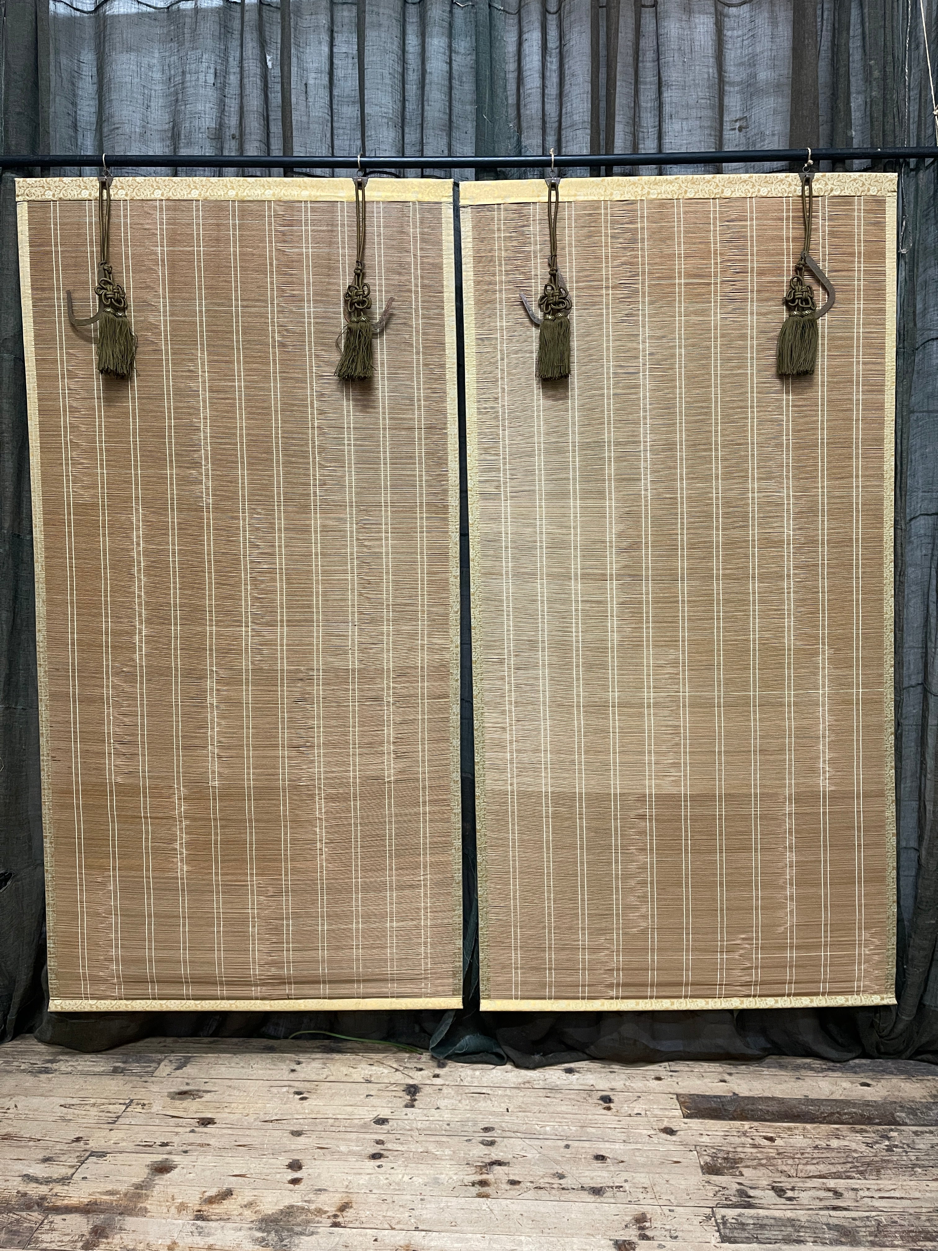 Pair of Sudare, Bamboo Blinds | C.1970
