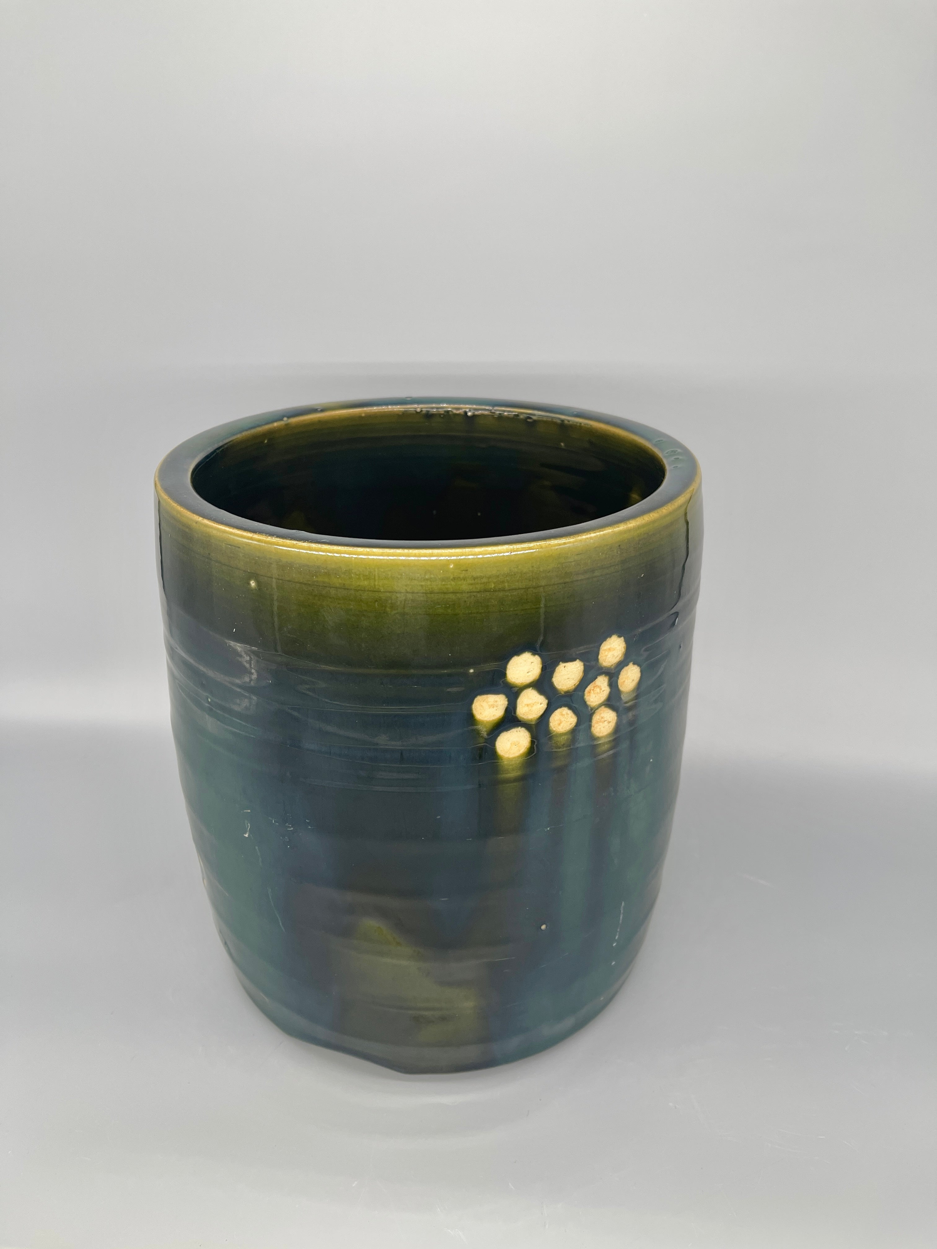 Vintage Japanese ORIBE Pottery Hibachi Brazier