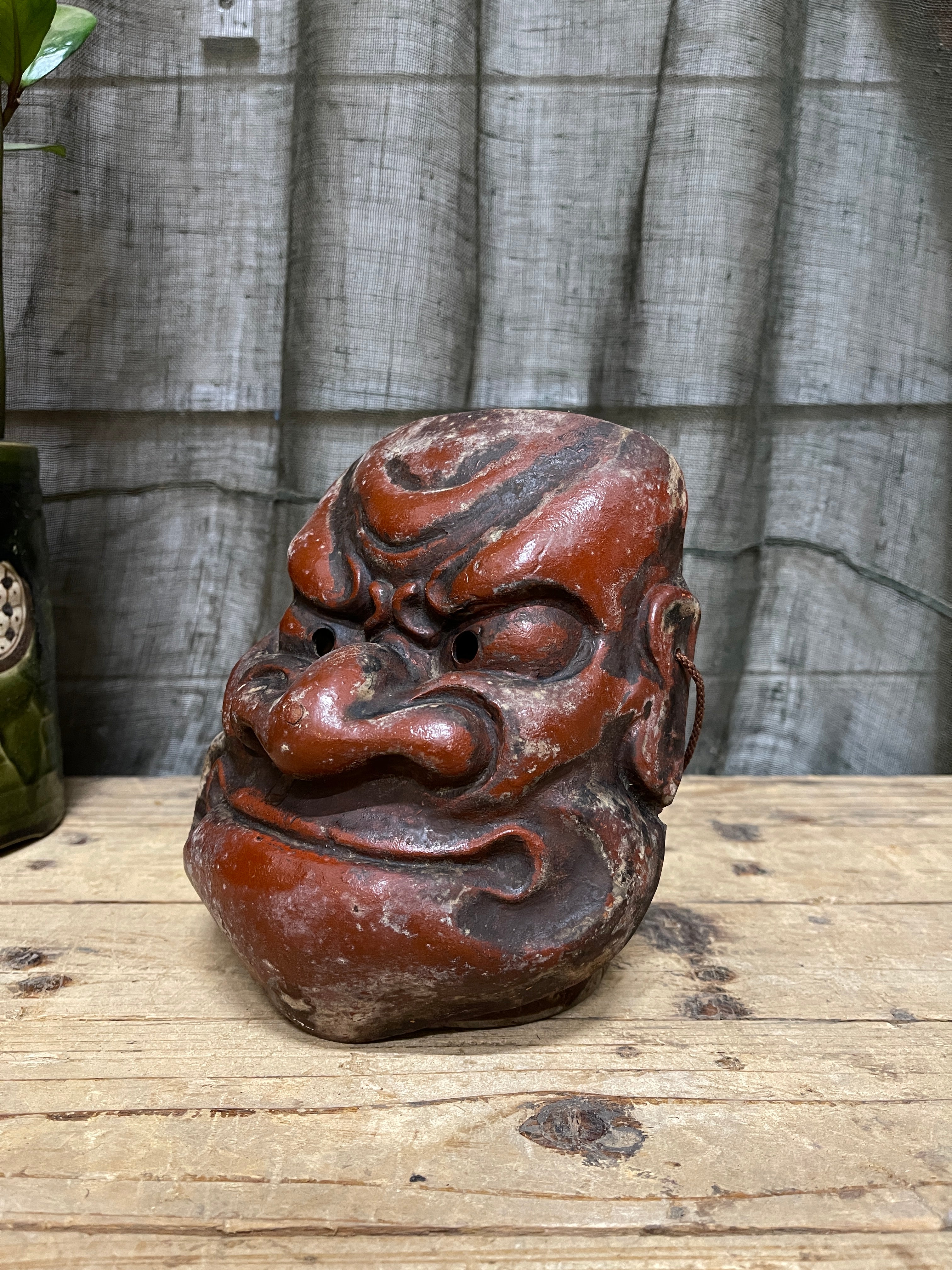 Vintage Japanese Noh Mask - O Beshimi