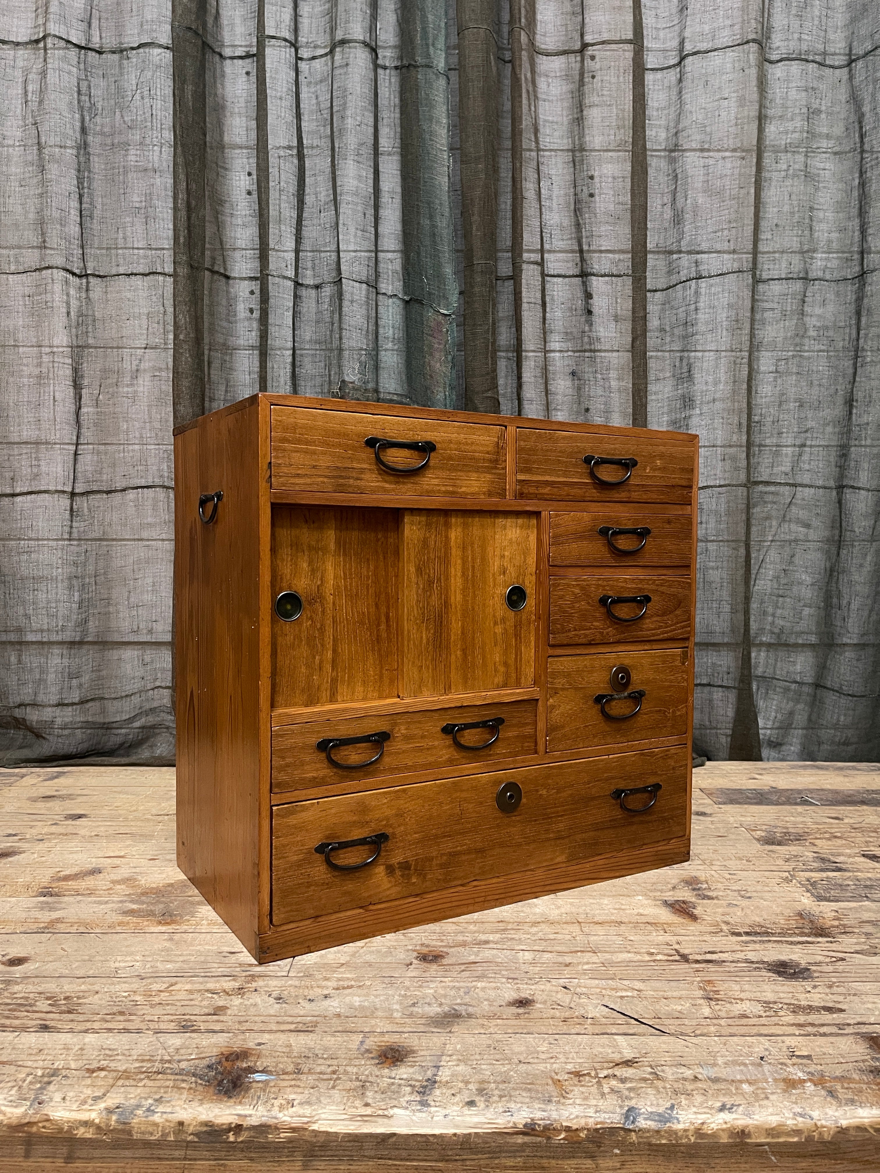 Ko Dansu, Japanese Side Cabinet - Paulownia & Cedar| Showa