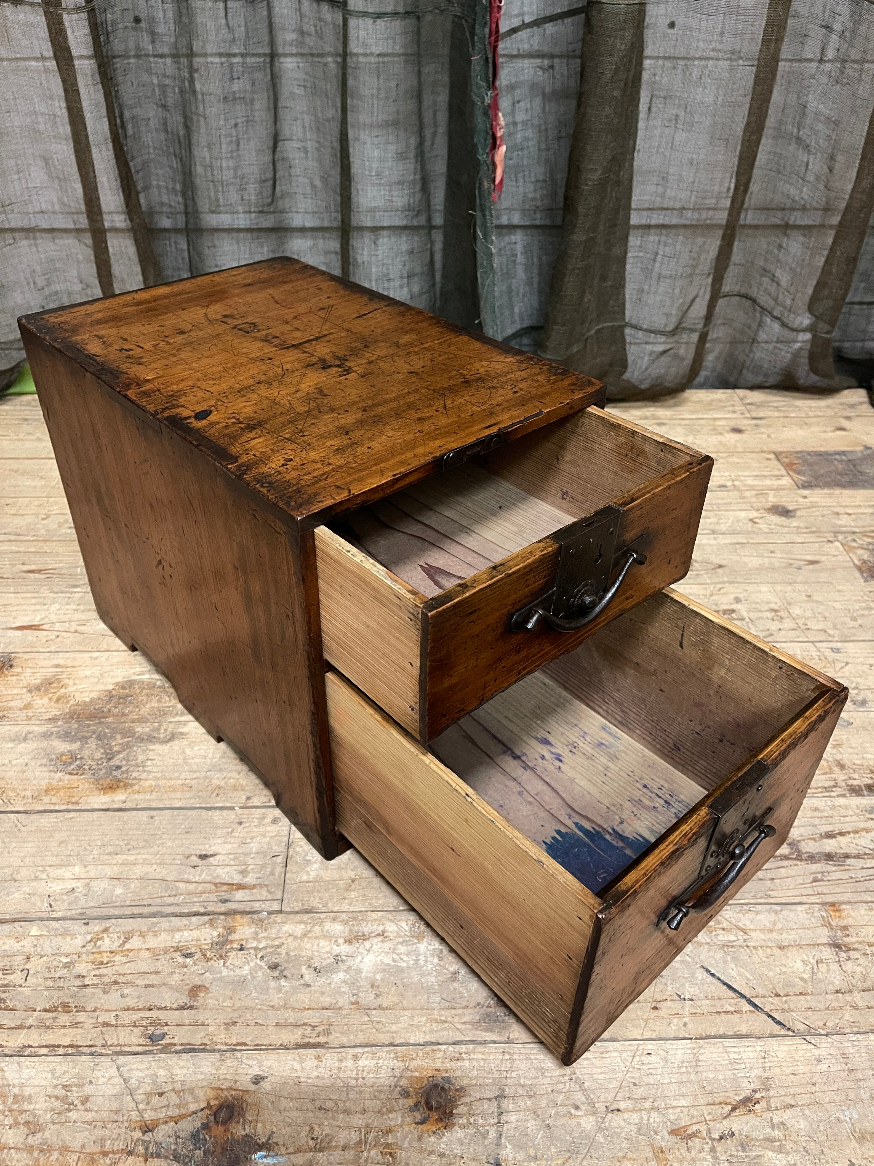 Japanese 2 Drawer Document Box - Cypress| Meiji