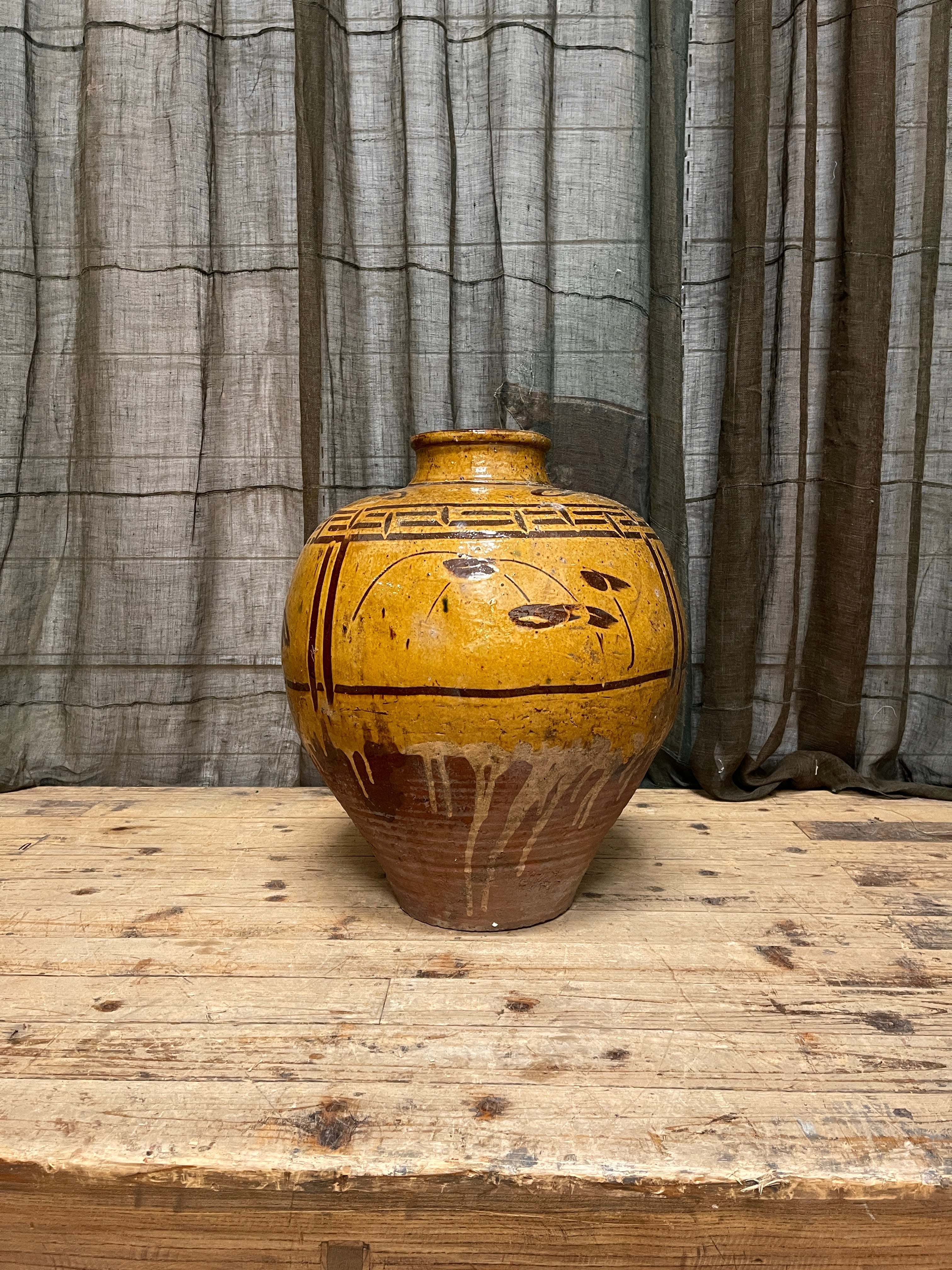 Antique Chinese Martaban Pottery storage Jar