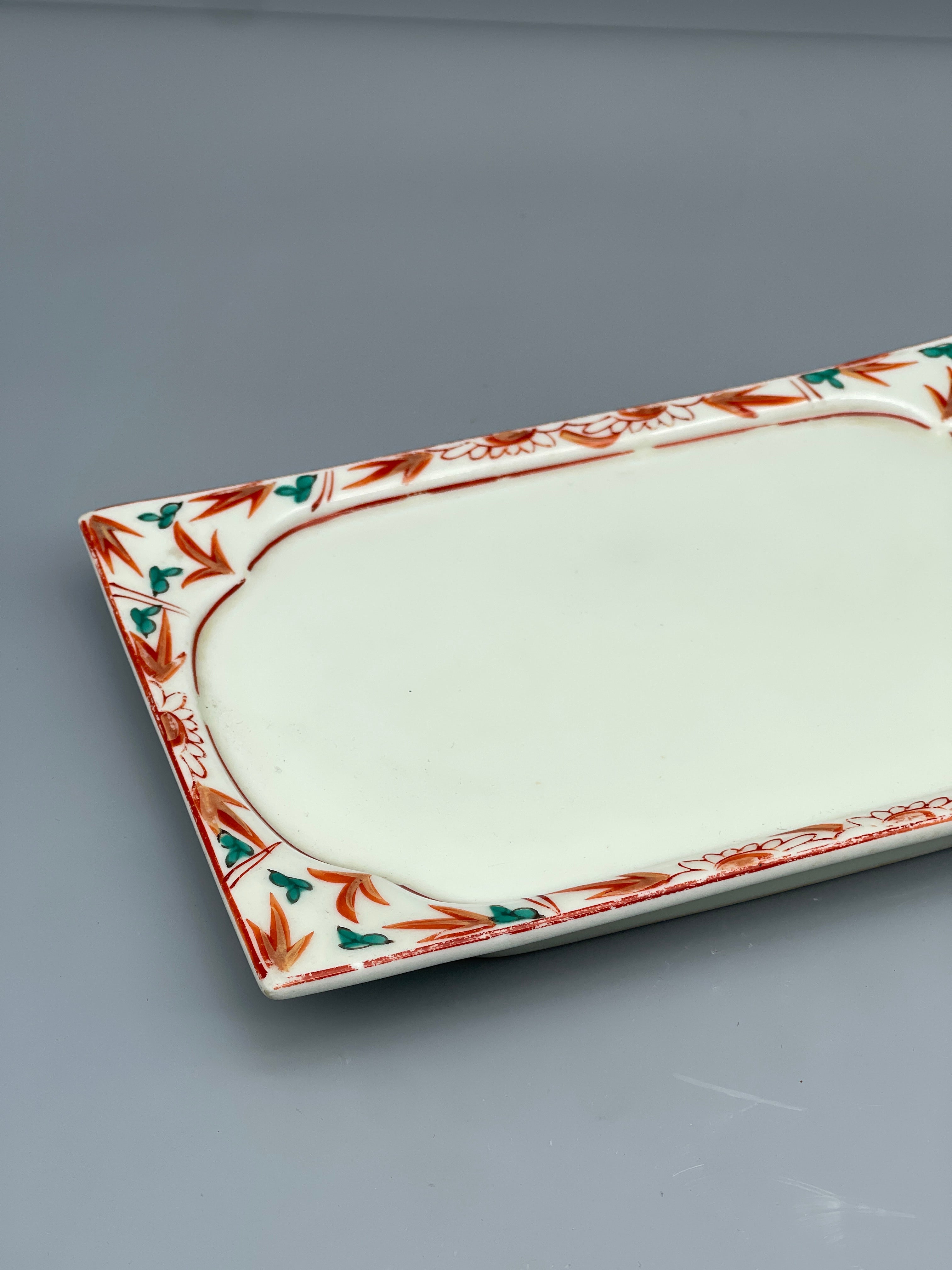 Porcelain Japanese Serving Plate, Floral Motif