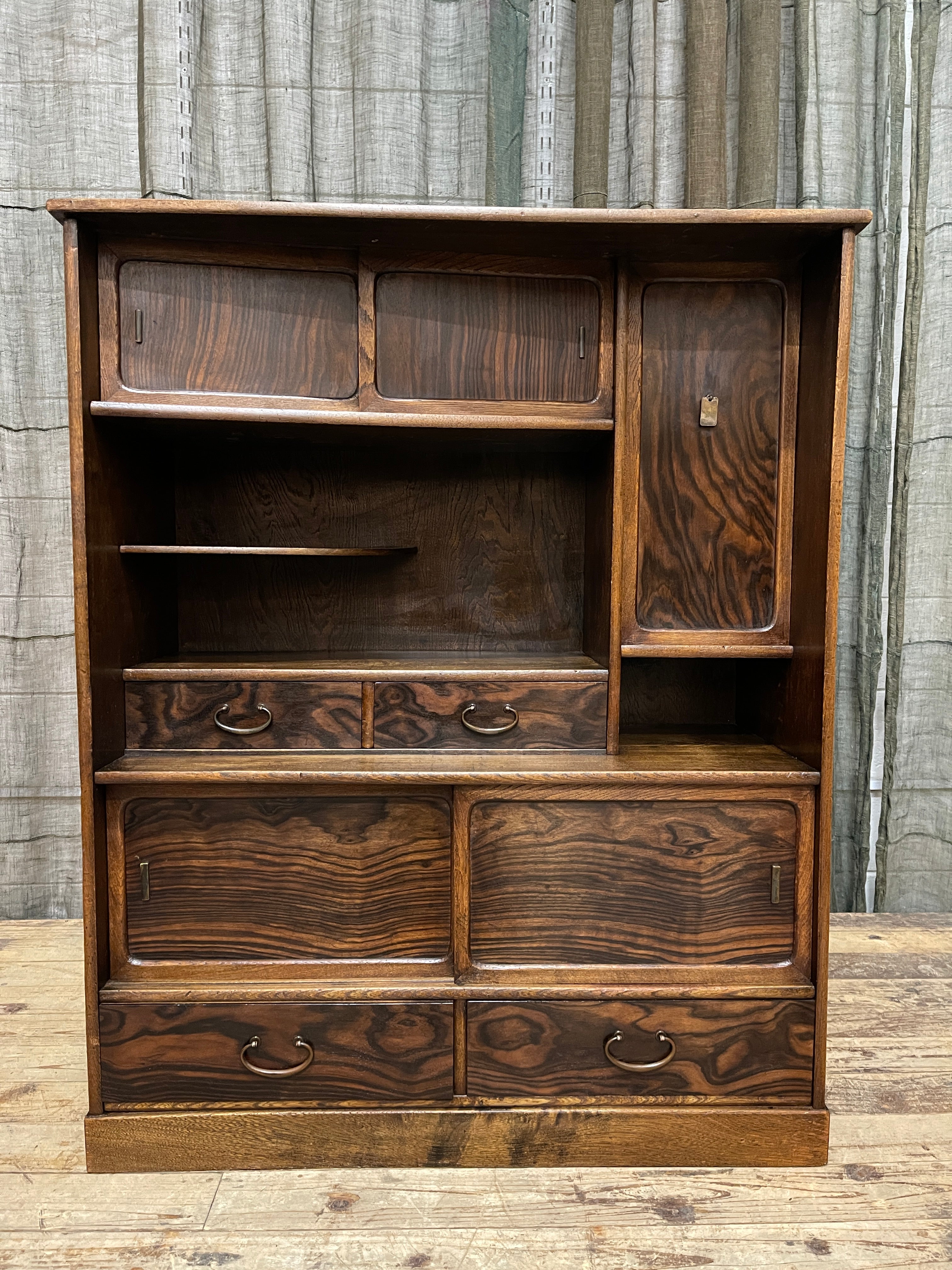 Cha Dana, Japanese Tea Cabinet - Elm & Persimmon | Midcentury