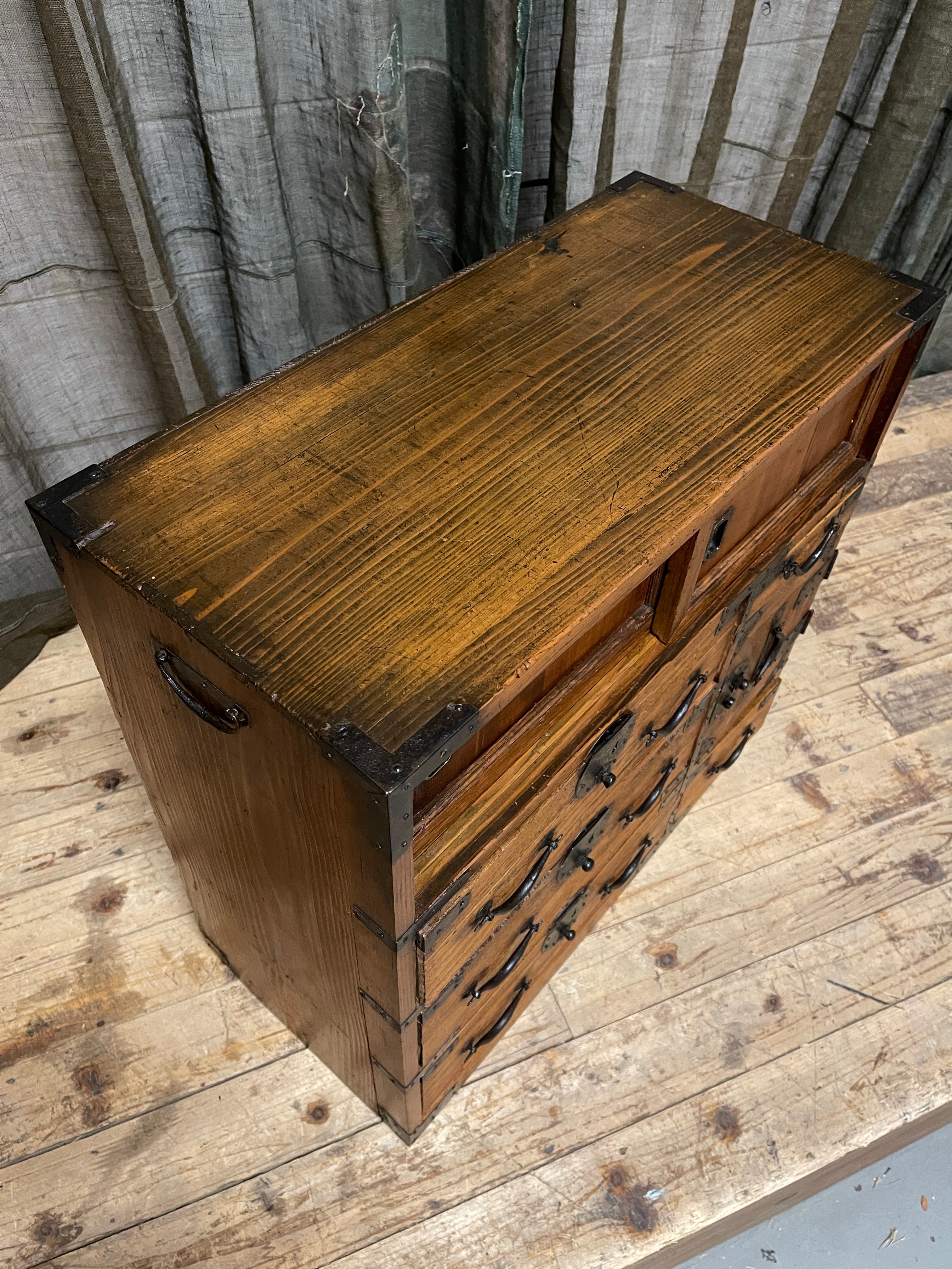 Ko Dansu, Japanese Side Cabinet - Cypress & Paulownia | Meiji