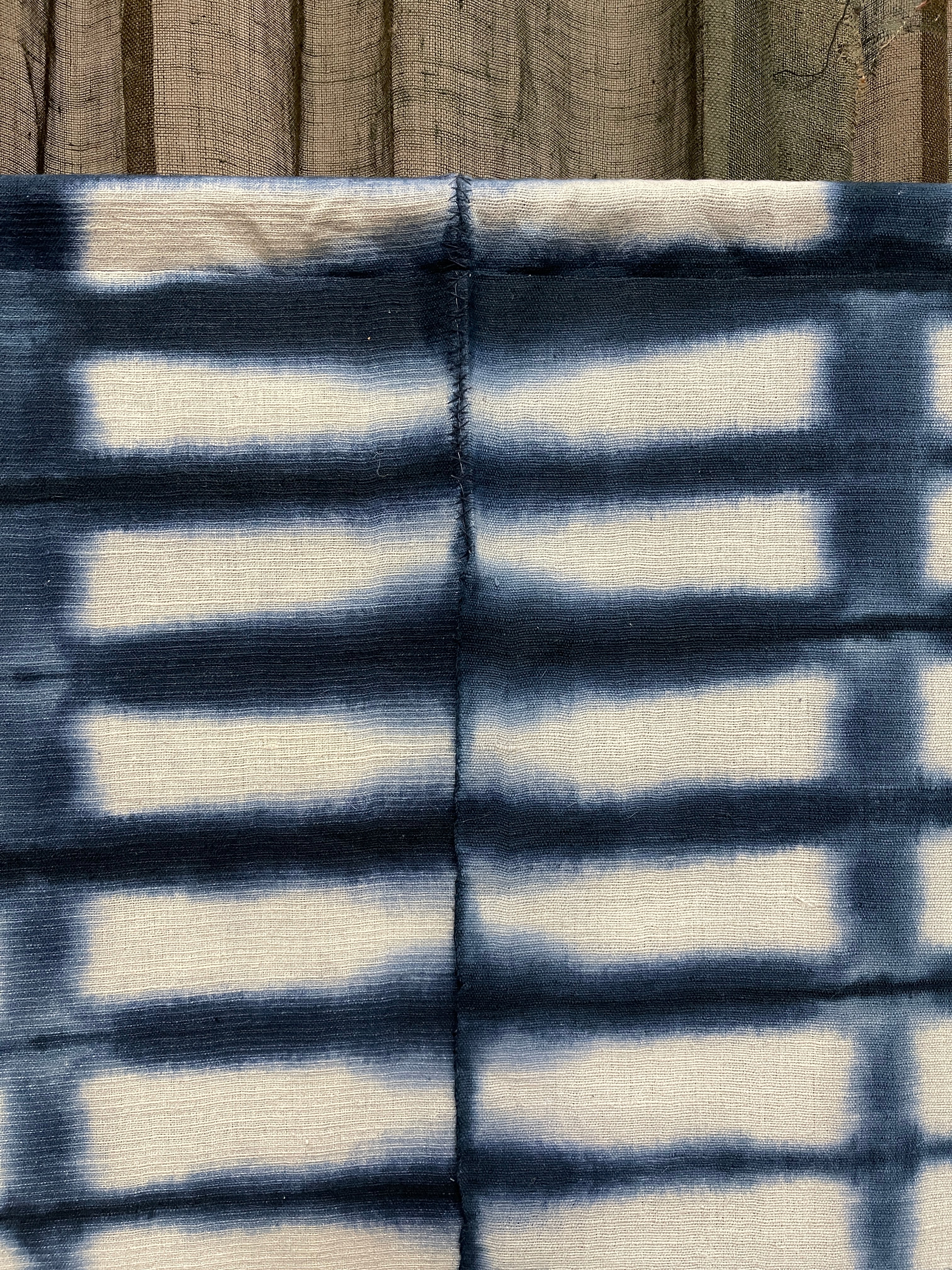 Shibori Indigo Dyed Noren - Cotton & Hemp