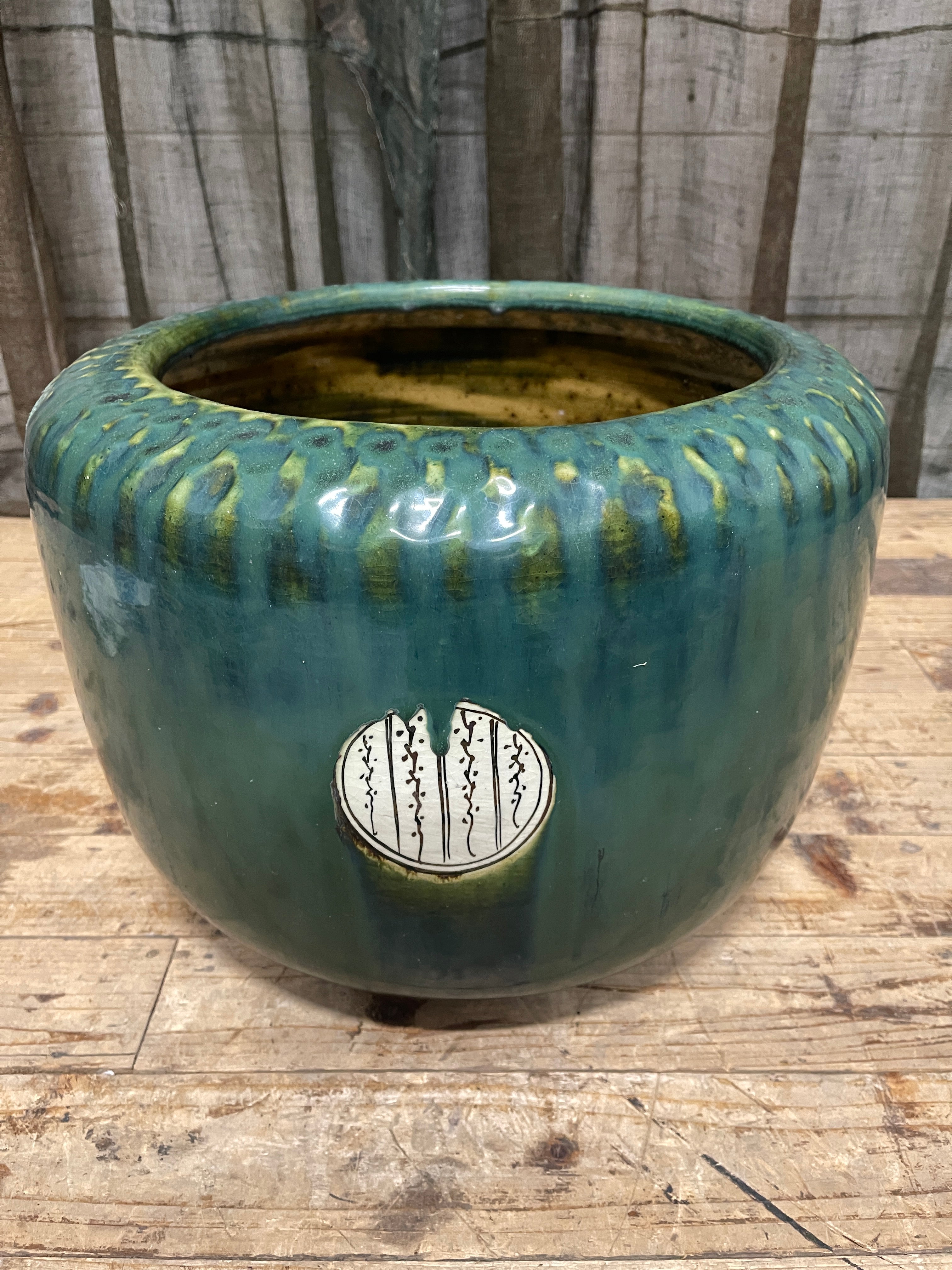 Japanese Oribe Porcelain Hibachi | c.1960