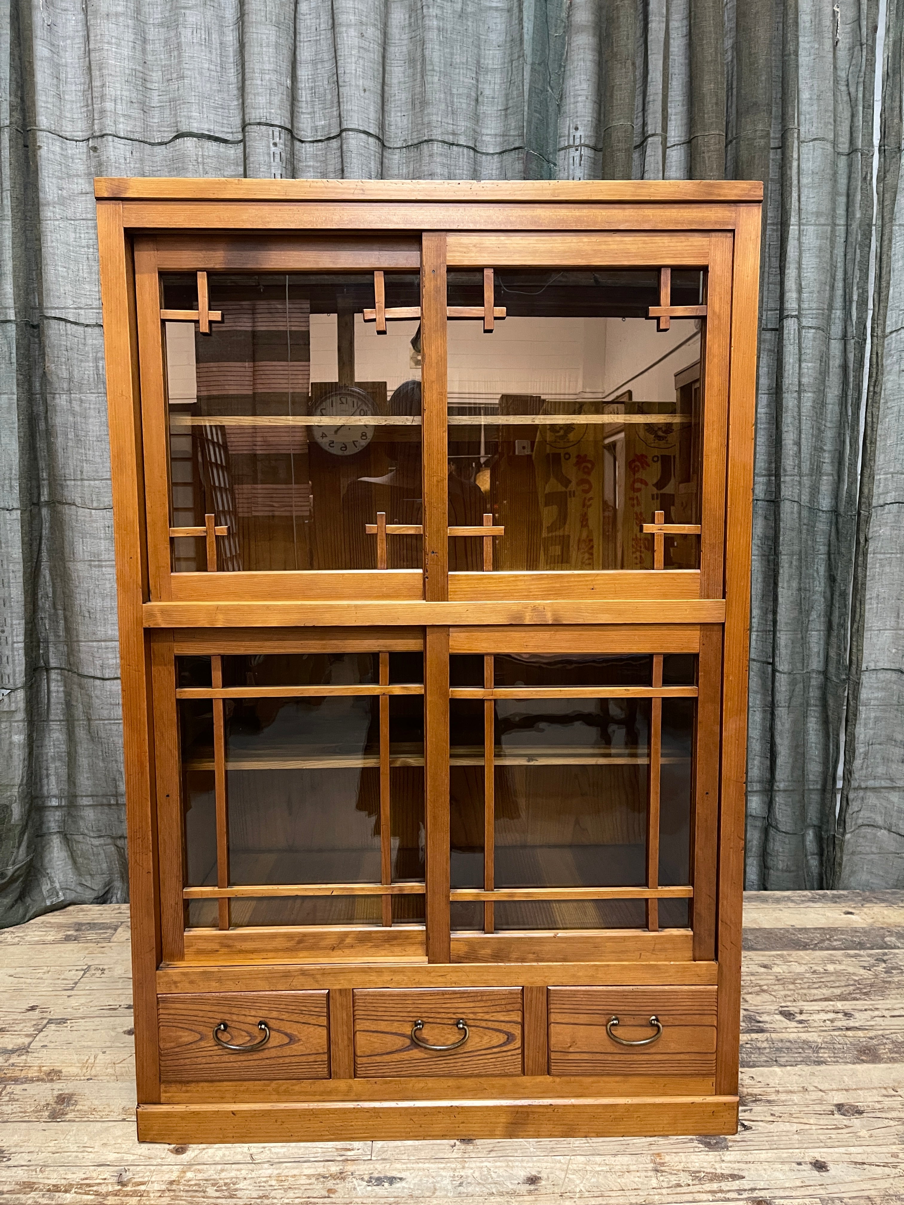 Japanese Mizuya, Kitchen Cabinet - Cedar & Elm | Taisho, c.1920