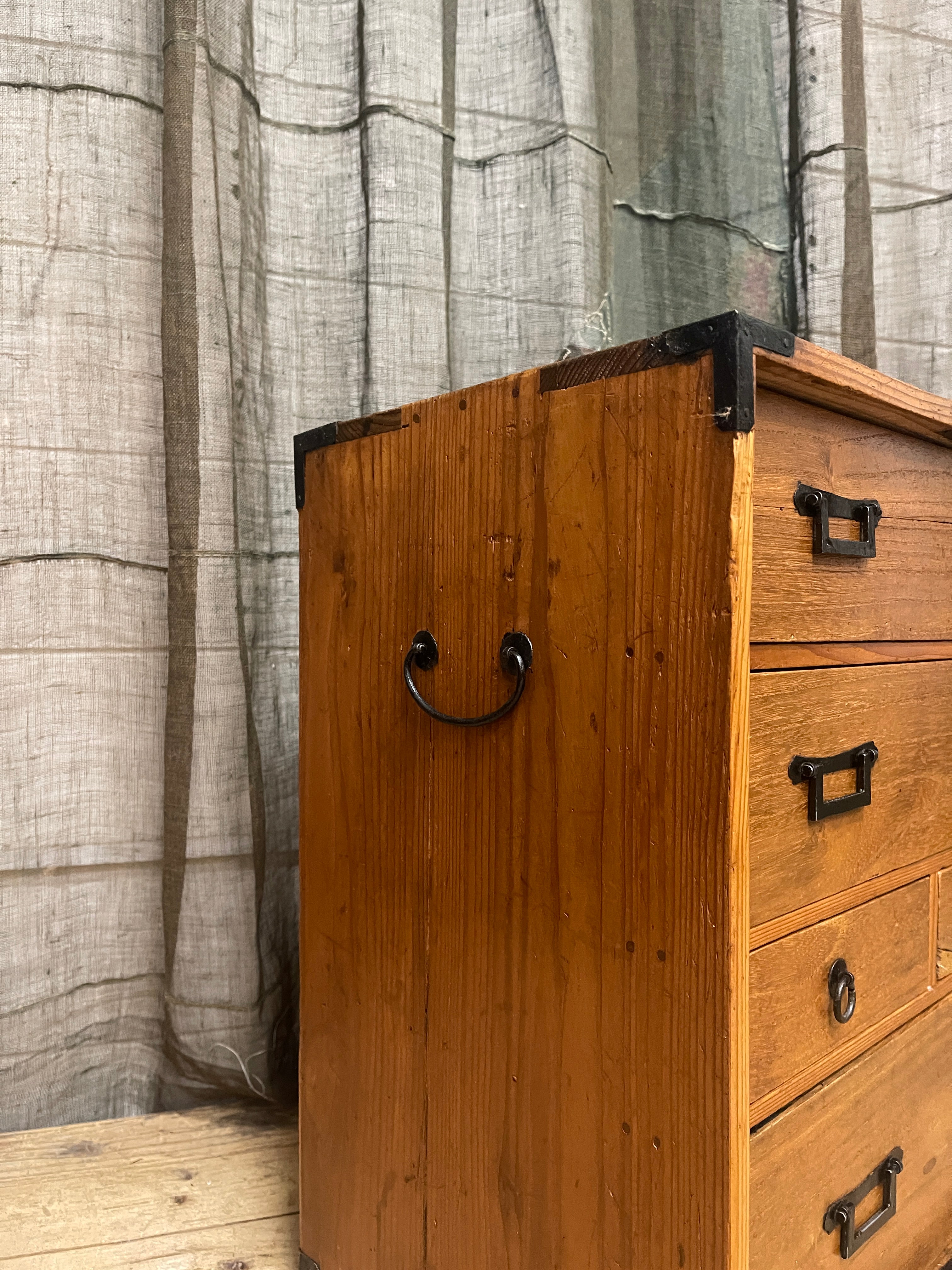 Ko Dansu, Japanese Side Cabinet - Cypress & Paulownia | Taisho, 1920's