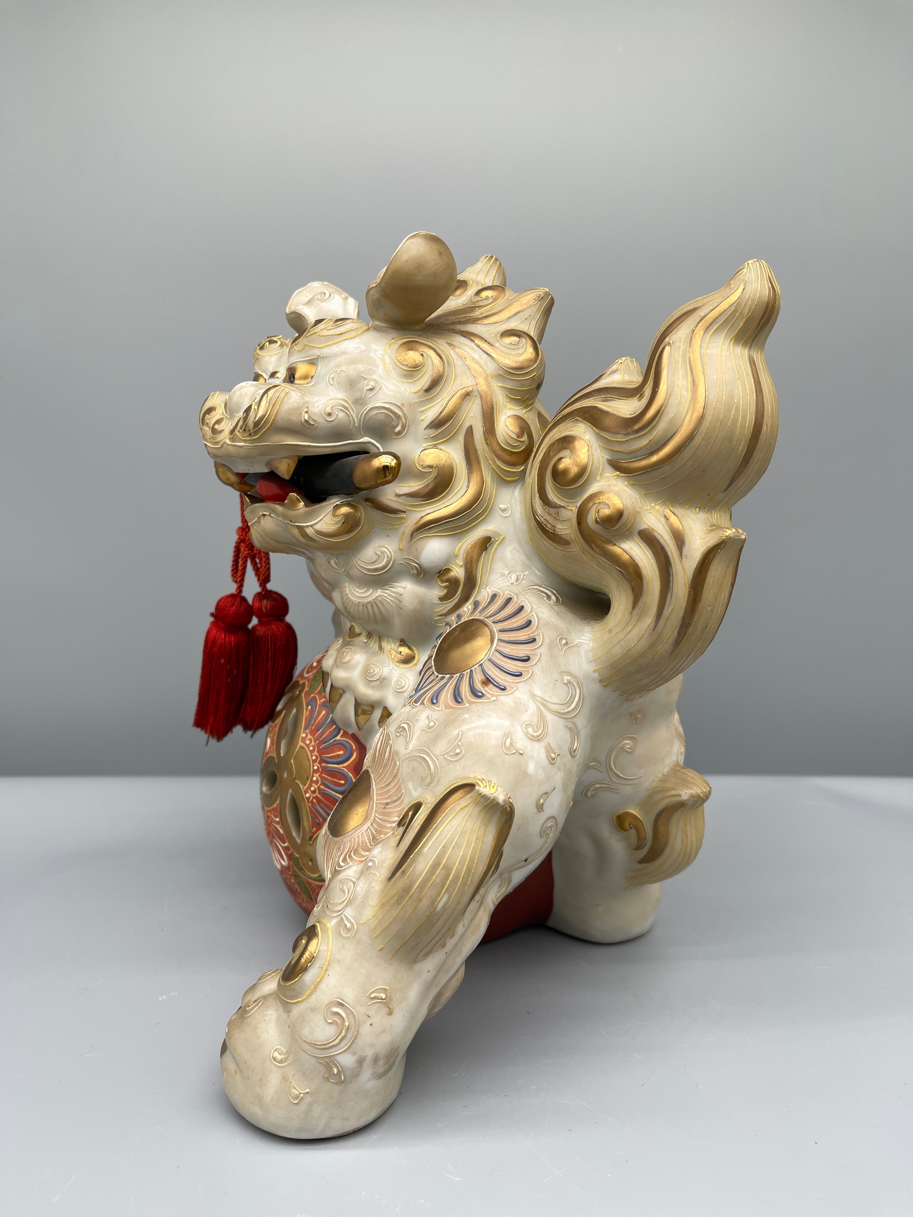 Vintage Japanese Kutani Porcelain Shi-Shi | c.1970