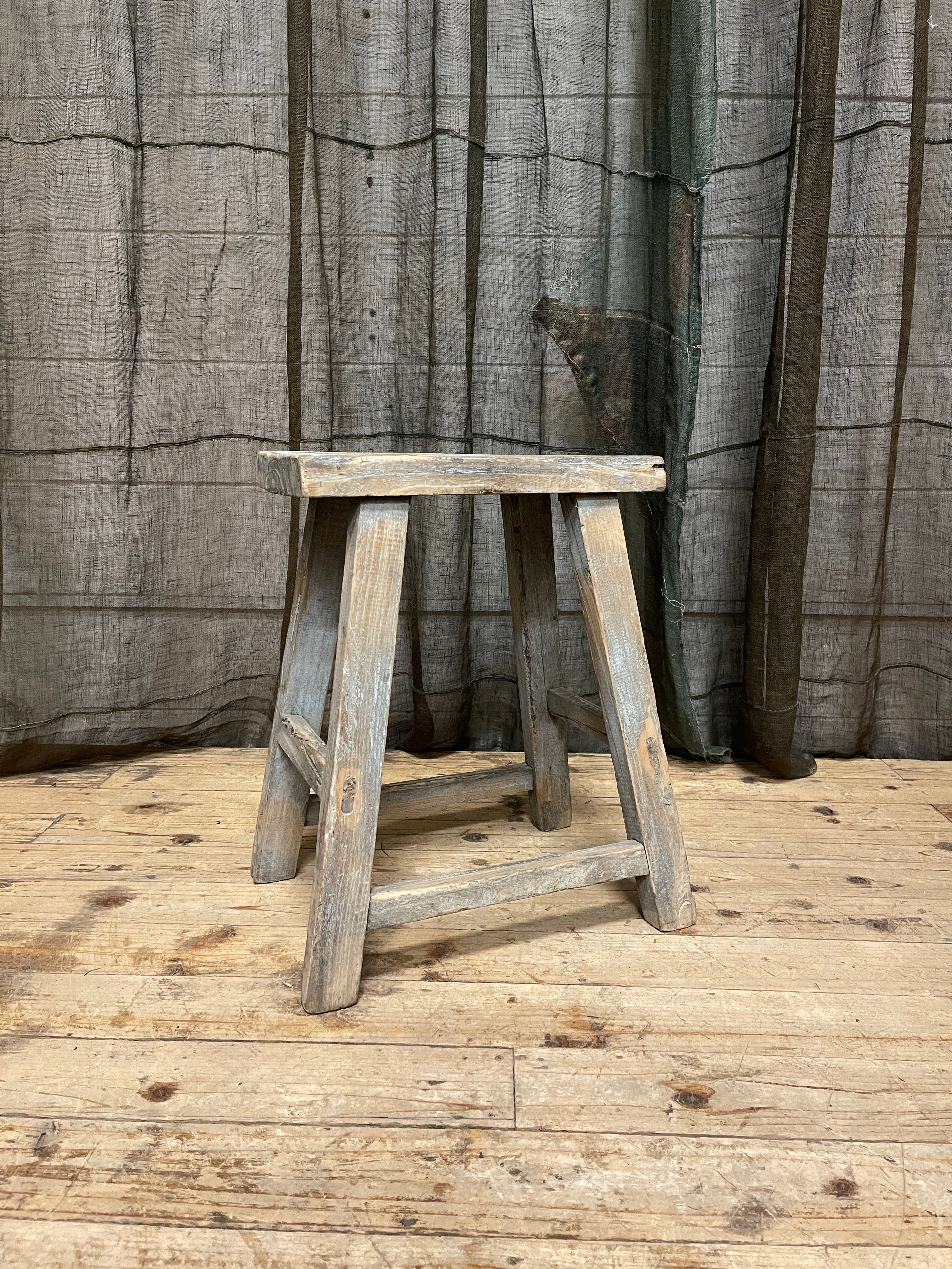 Chinese Provincial Elm Stool