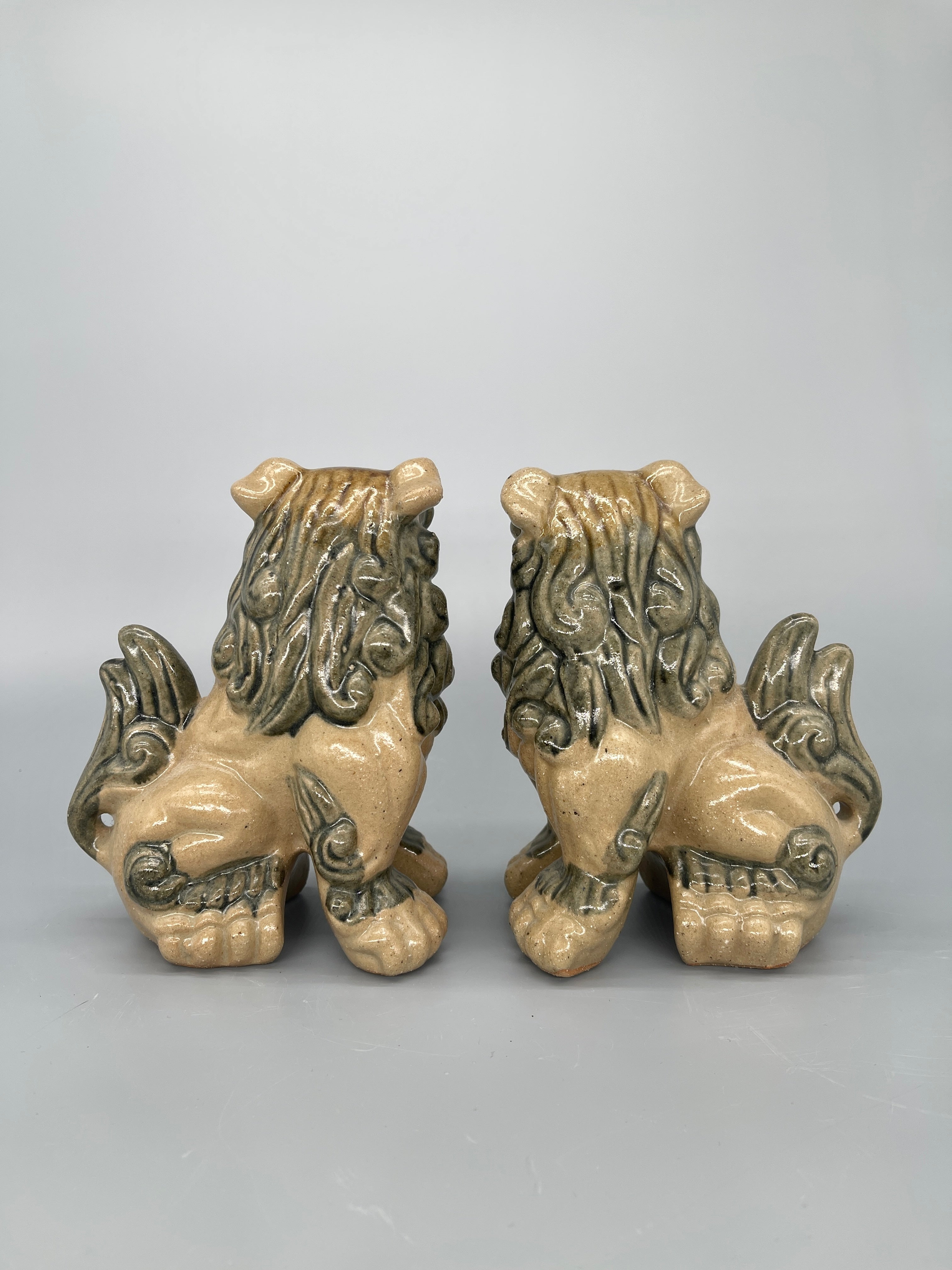 A Pair Of Japanese Pottery Shi-Shi | c.1960