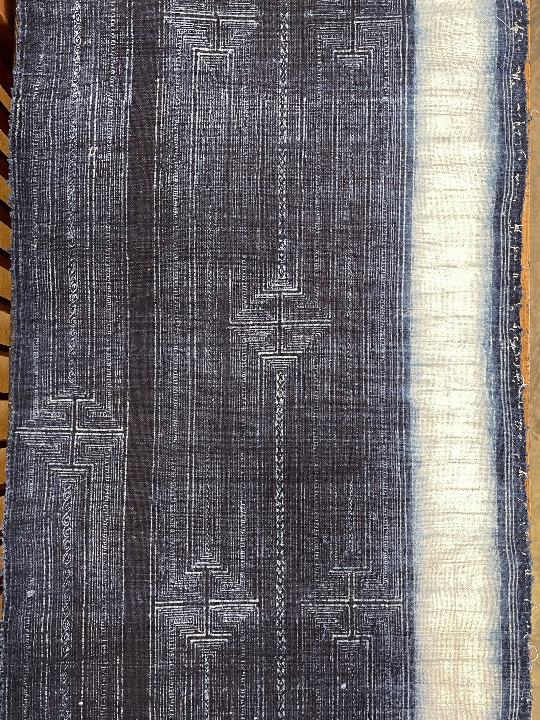 Vintage Hmong Hemp Indigo Batik