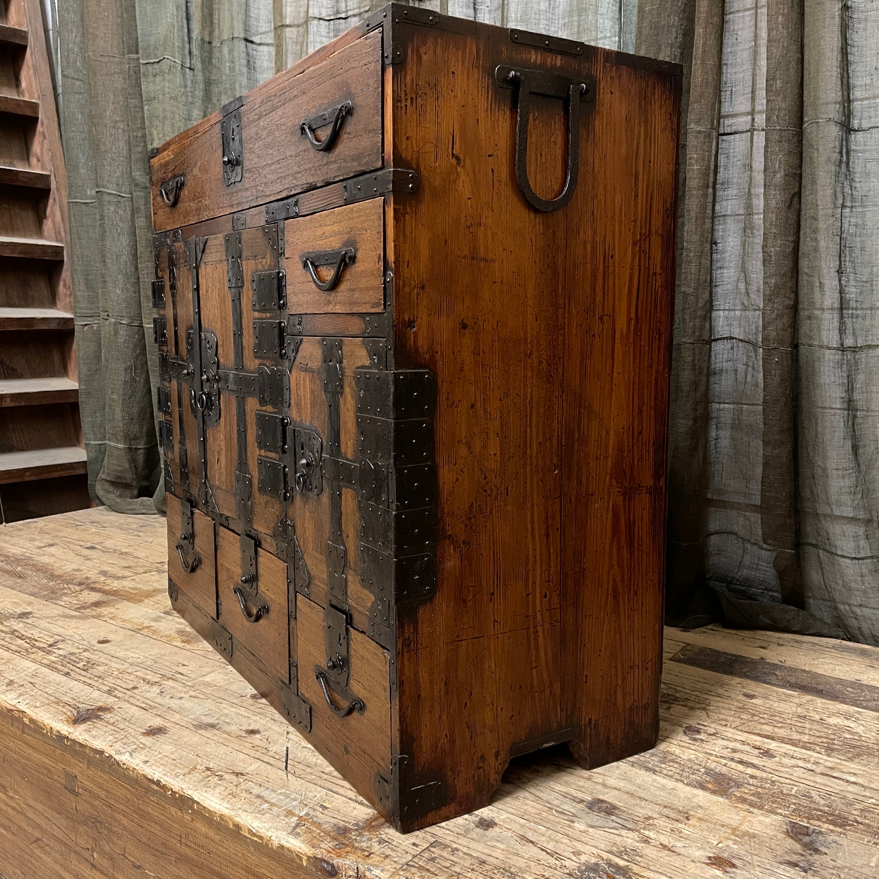 Japanese Choba Dansu, Merchant's Chest - Cypress & Paulownia | Edo