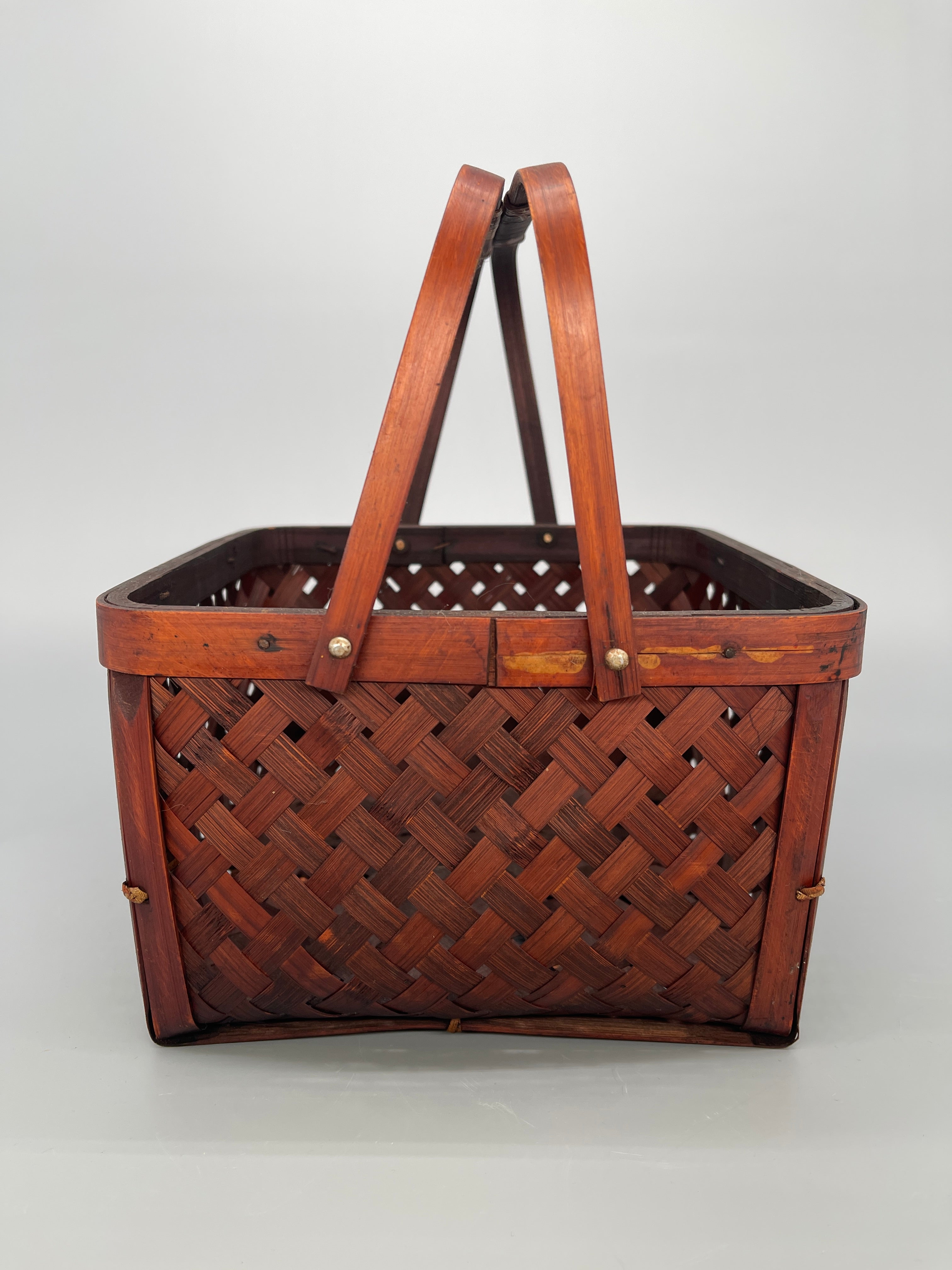 Vintage Japanese Woven Bamboo Basket