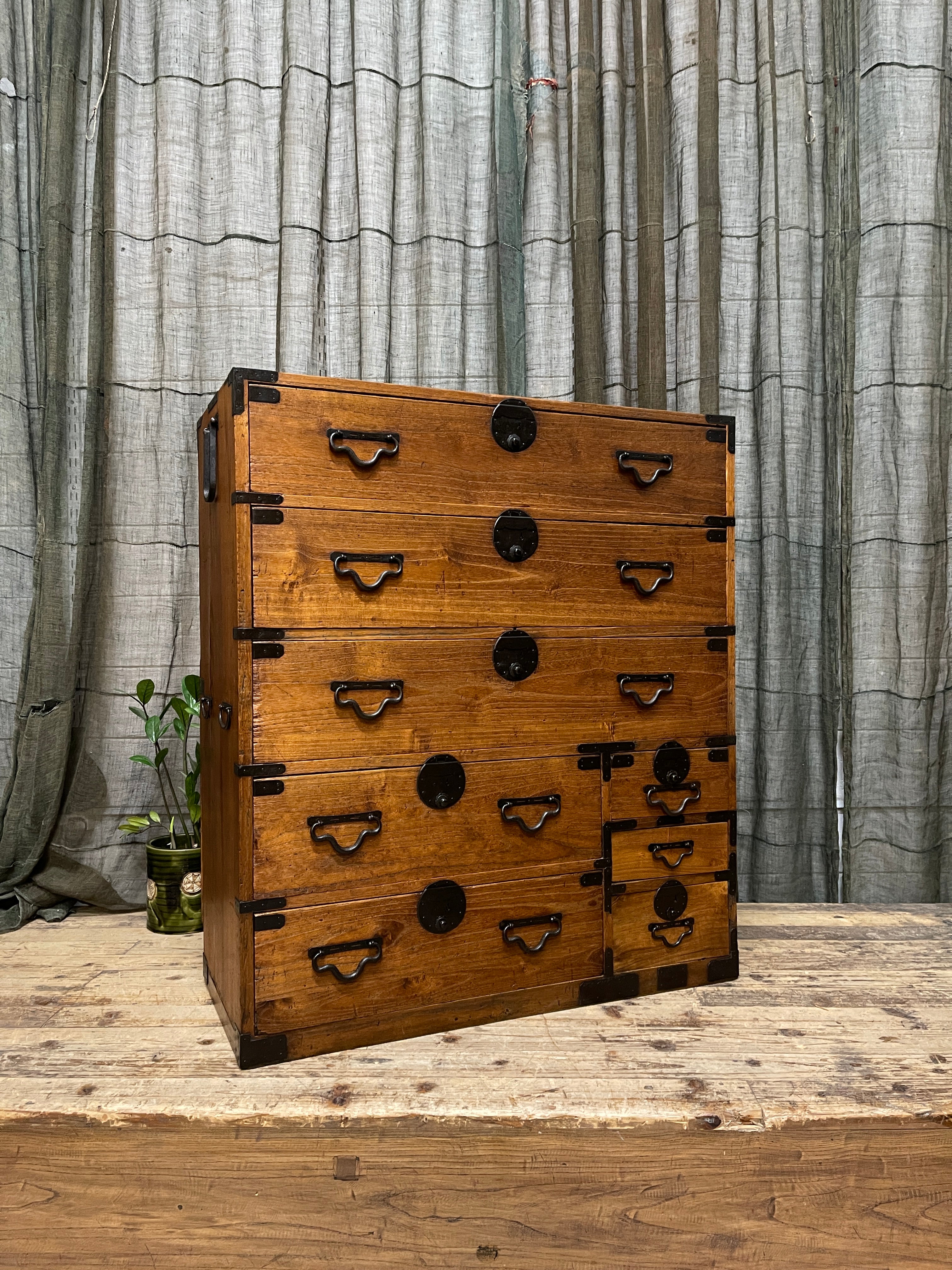 Japanese Kimono Chest of Drawers - Cypress, Paulownia | Meiji, c.1890
