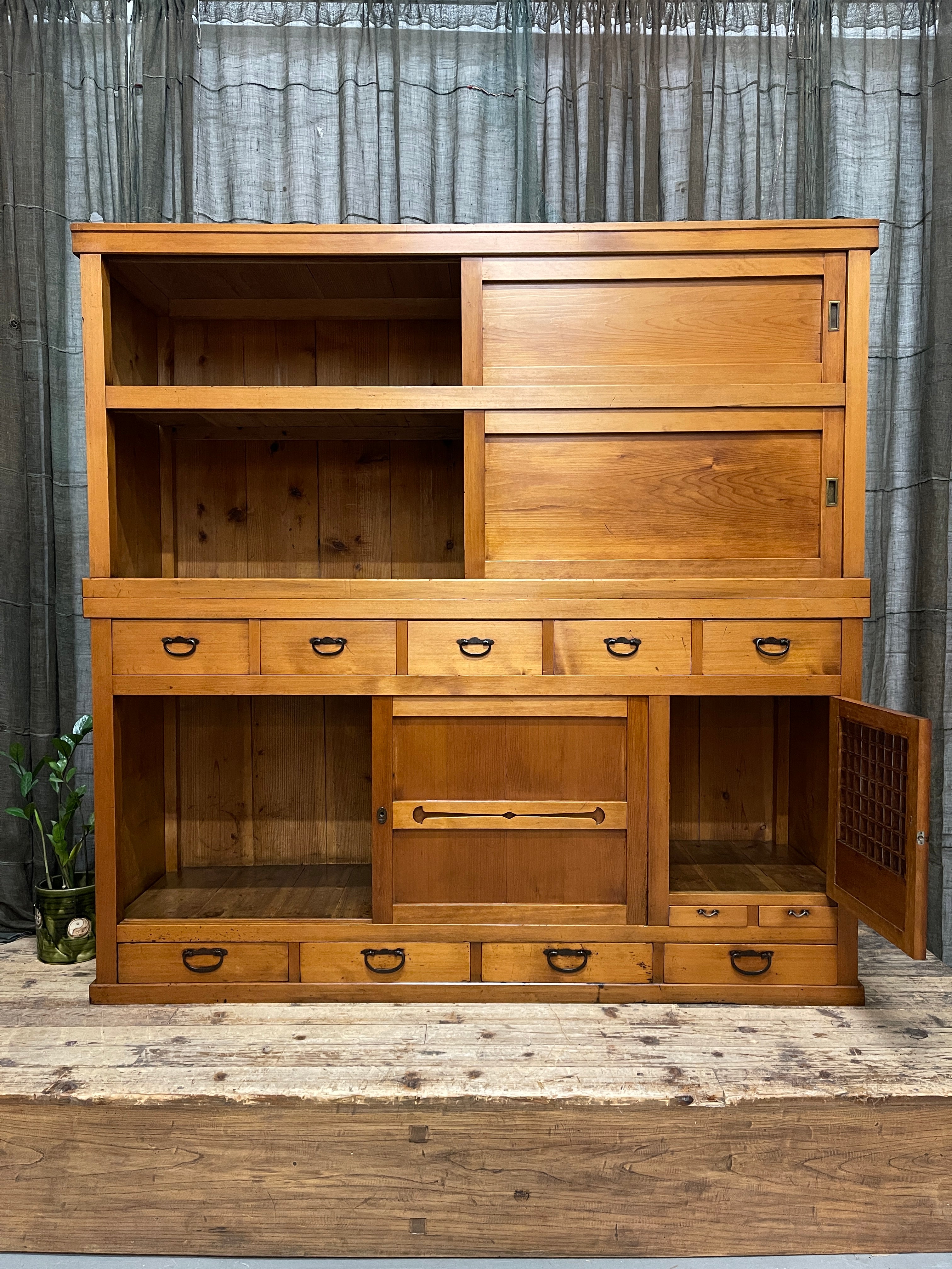 Japanese Mizuya, Kitchen Cabinet - Cedar | Taisho, c.1920