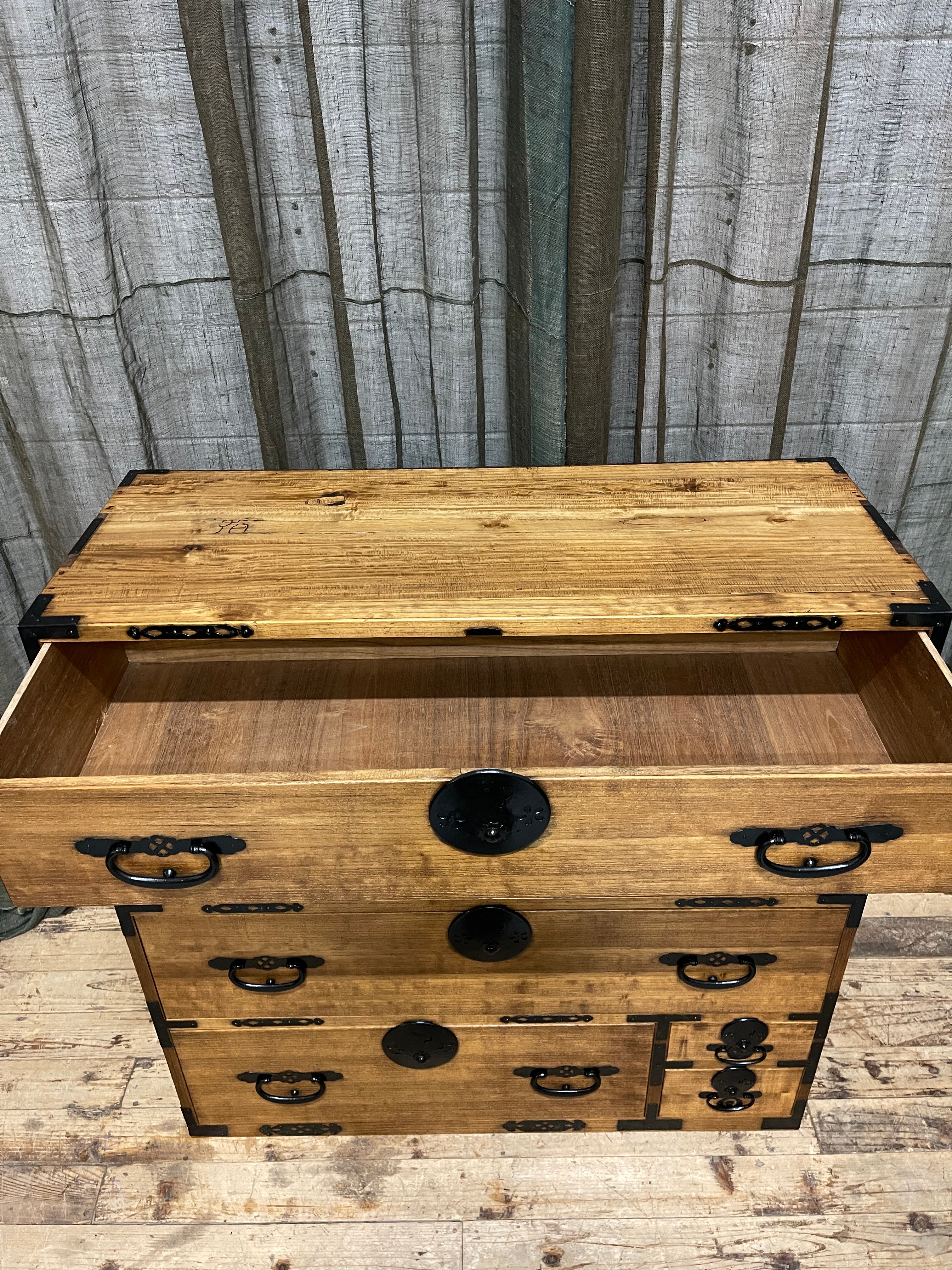 Vintage Japanese Two-Piece Isho Dansu, Clothing Chest - Paulownia | c.1920
