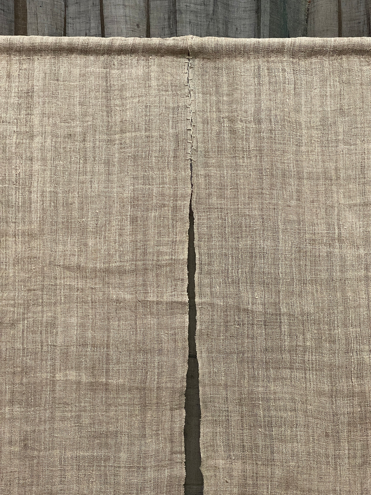Vintage Japanese Noren, Natural Hemp