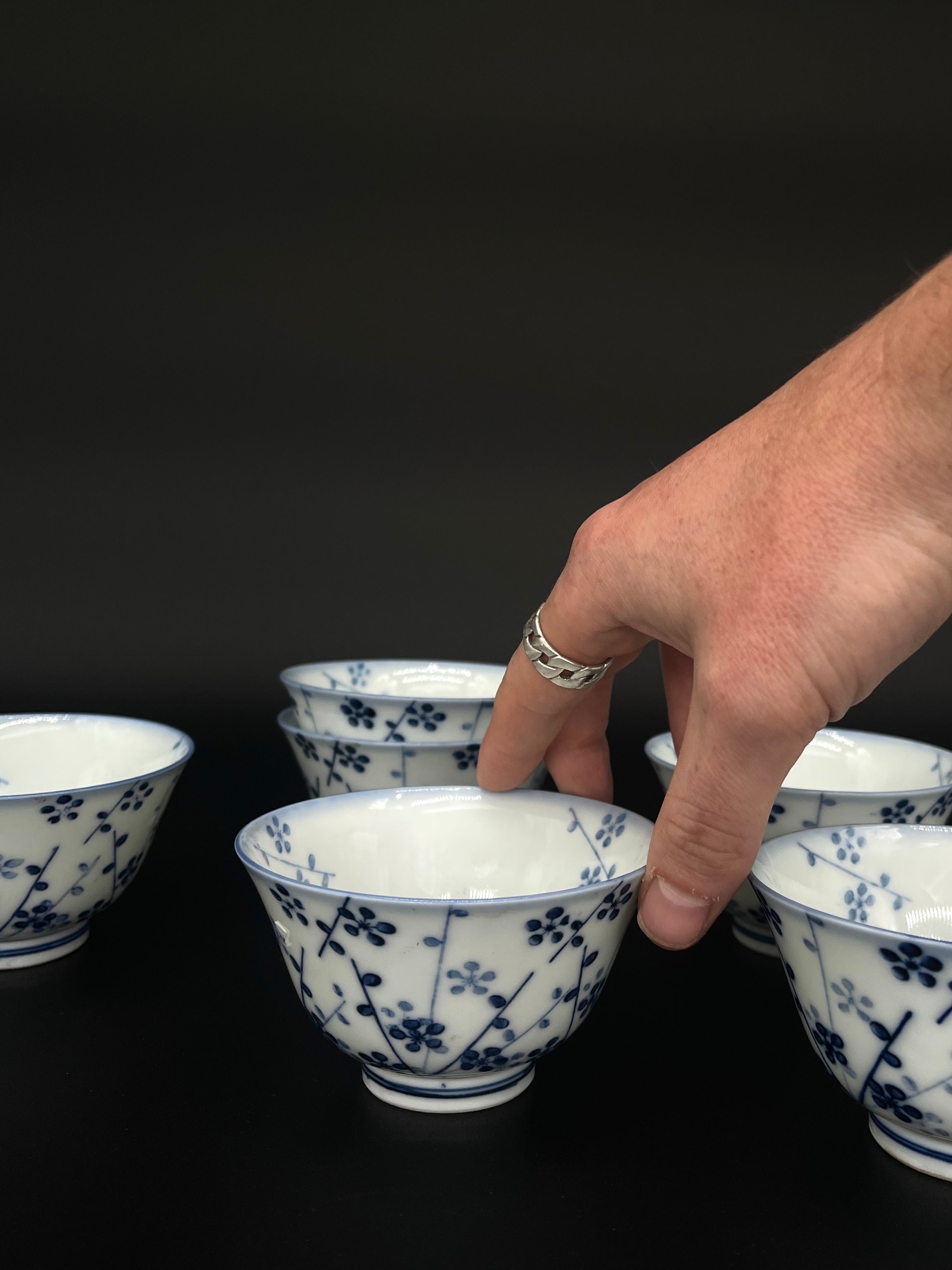 Set of Six Japanese Tea Cups