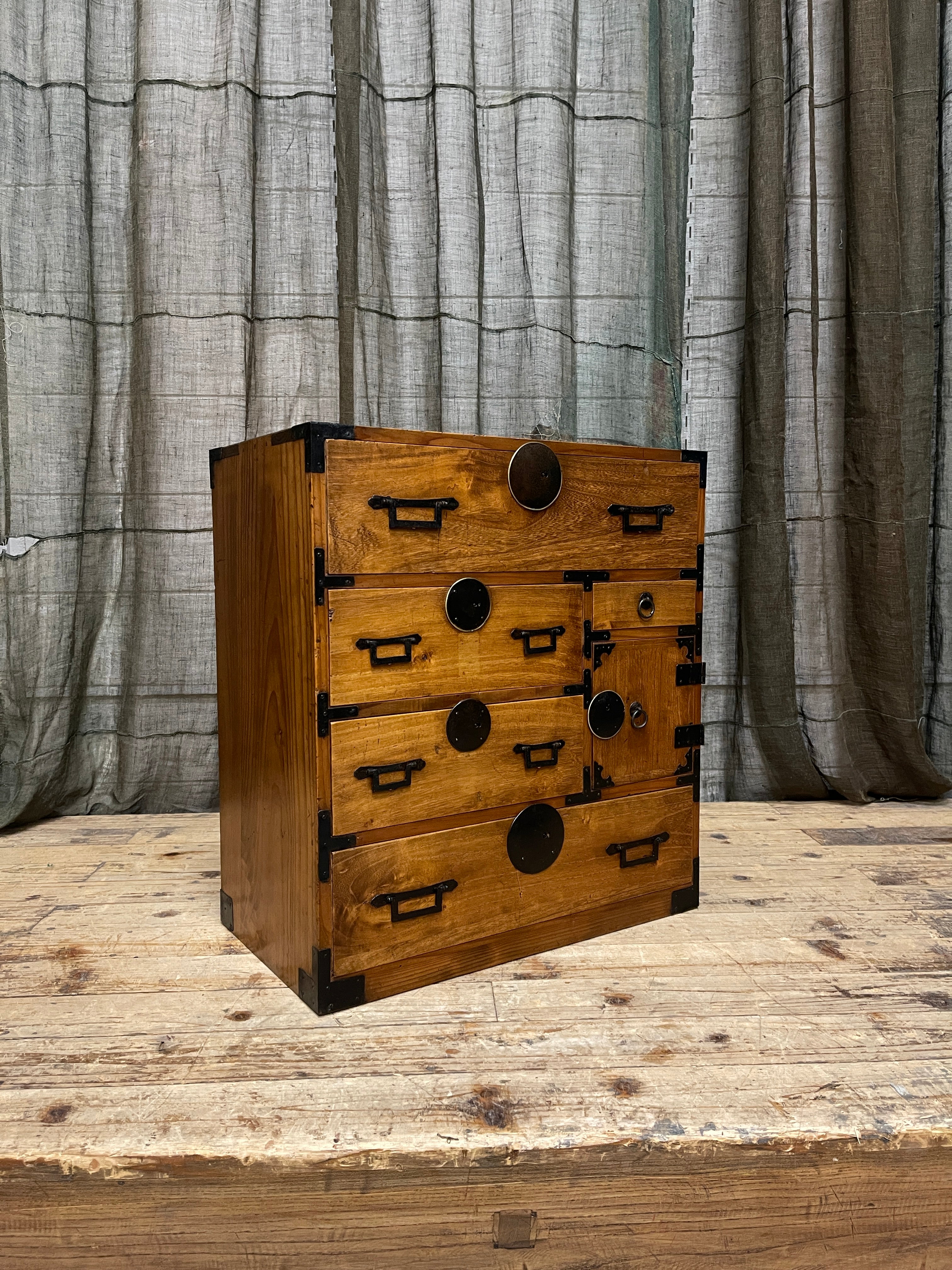 Ko Dansu, Japanese Side Cabinet - Cypress & Paulownia | Meiji