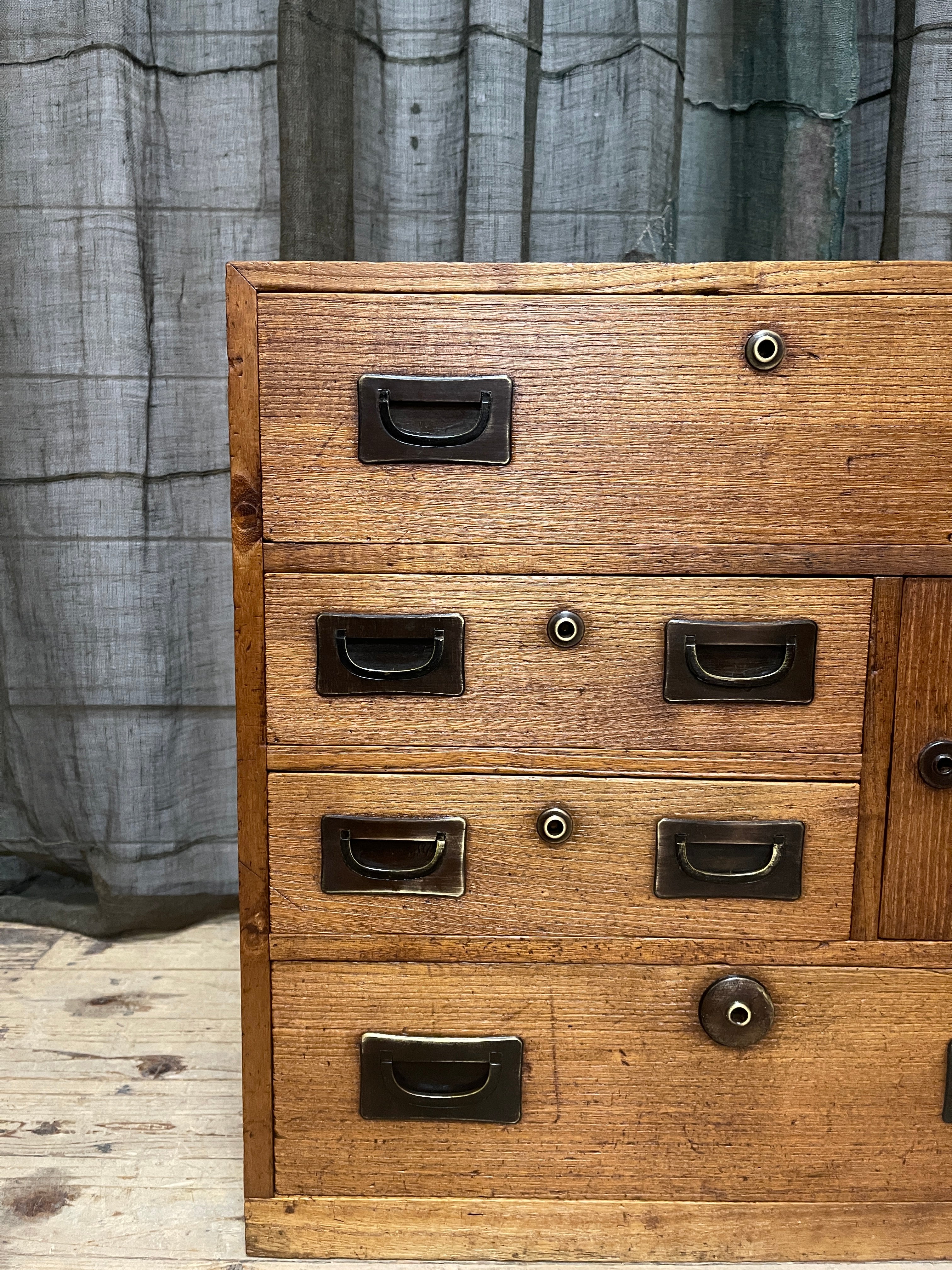 Vintage Japanese Ko Dansu Side Cabinet - Paulownia | Showa