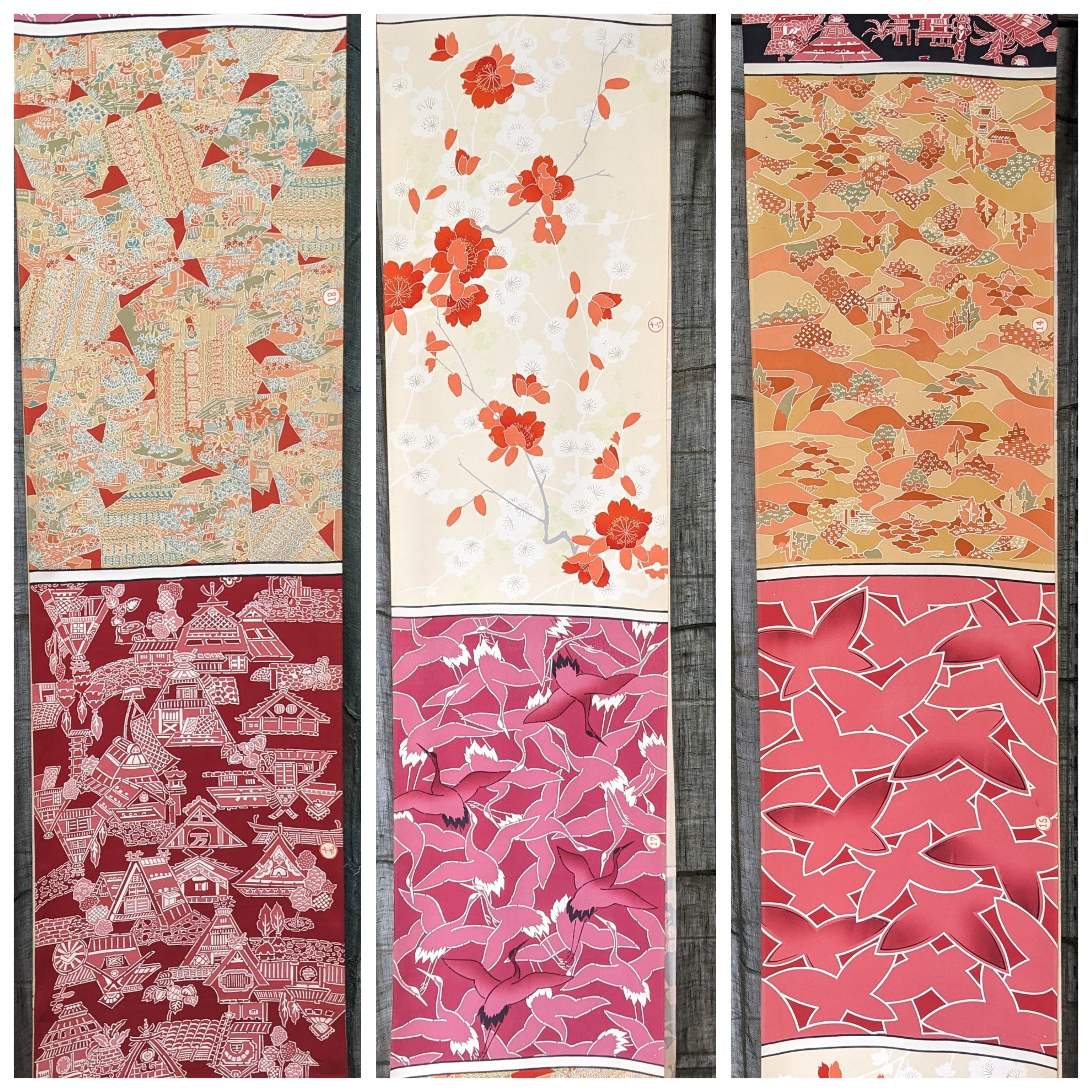 Japanese Kimono Silk Pattern Sample Bolt