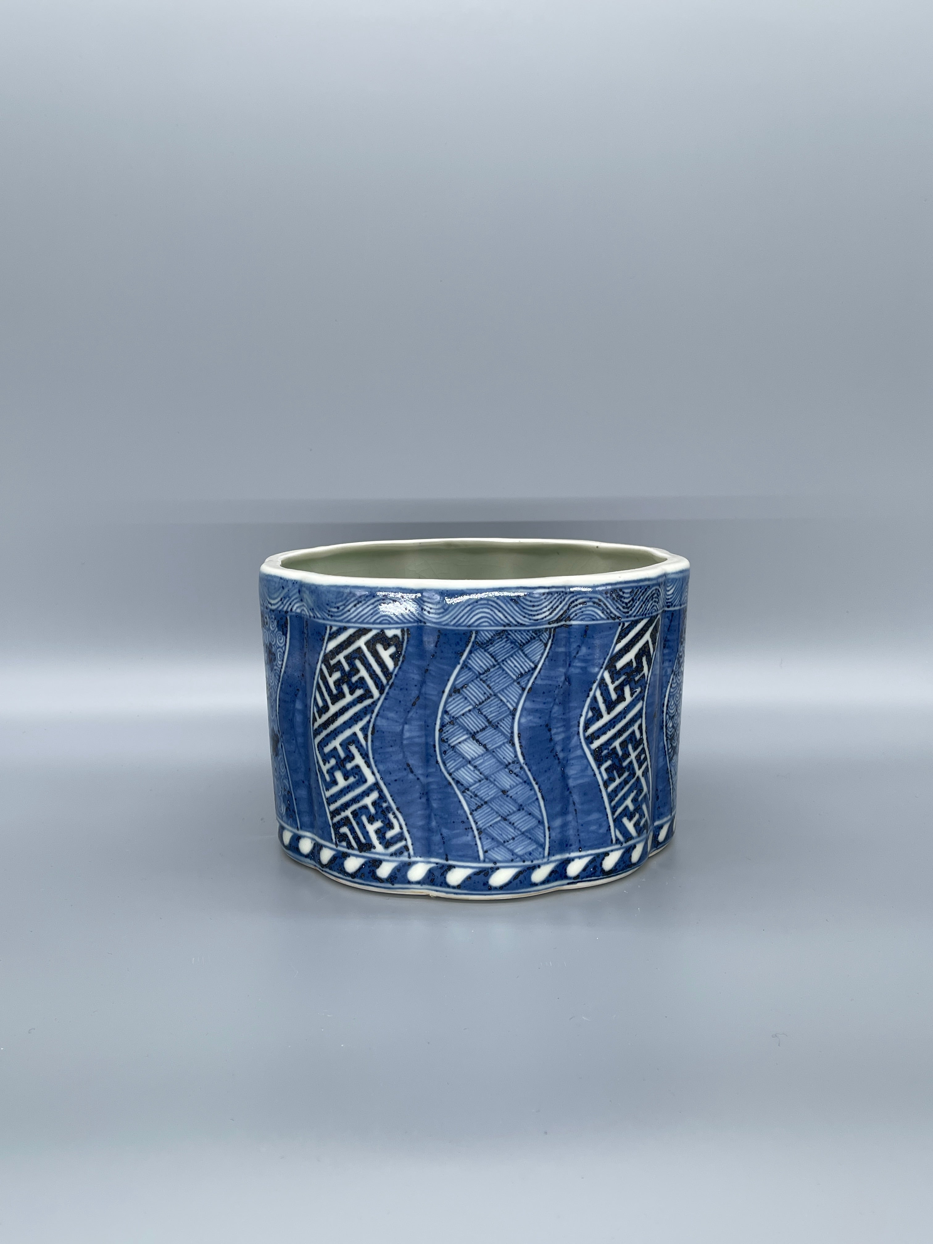 Vintage Japanese Ceramic Brush Pot | 1920's
