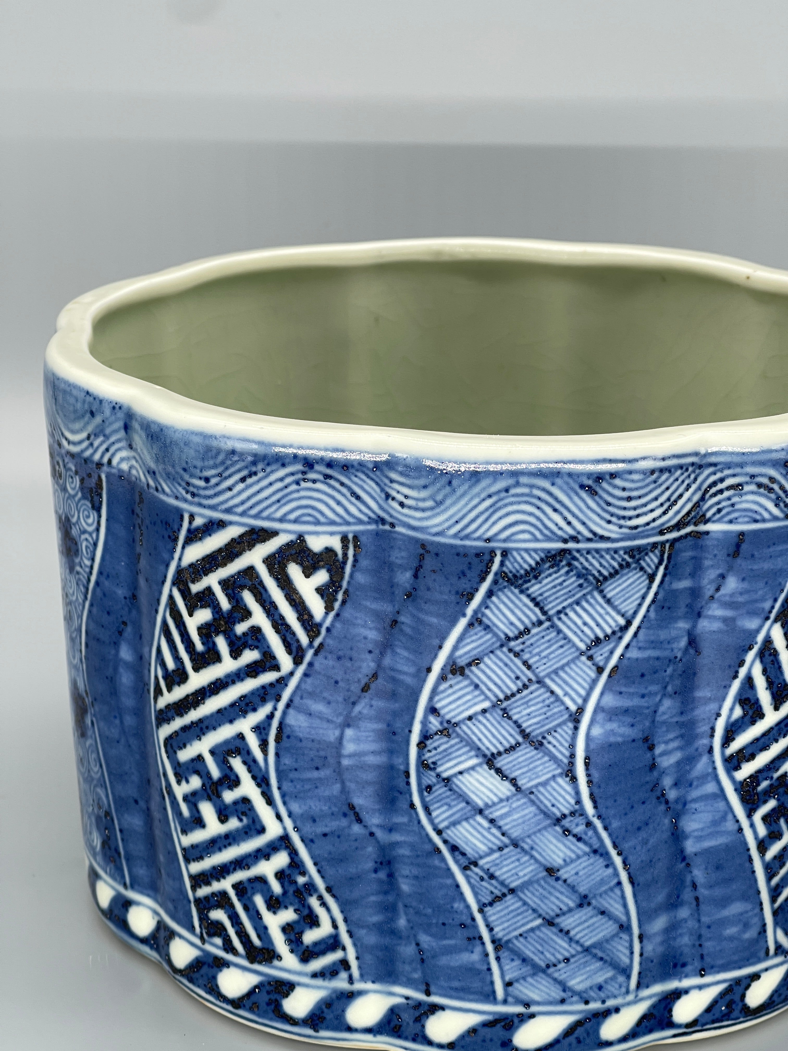Vintage Japanese Ceramic Brush Pot | 1920's