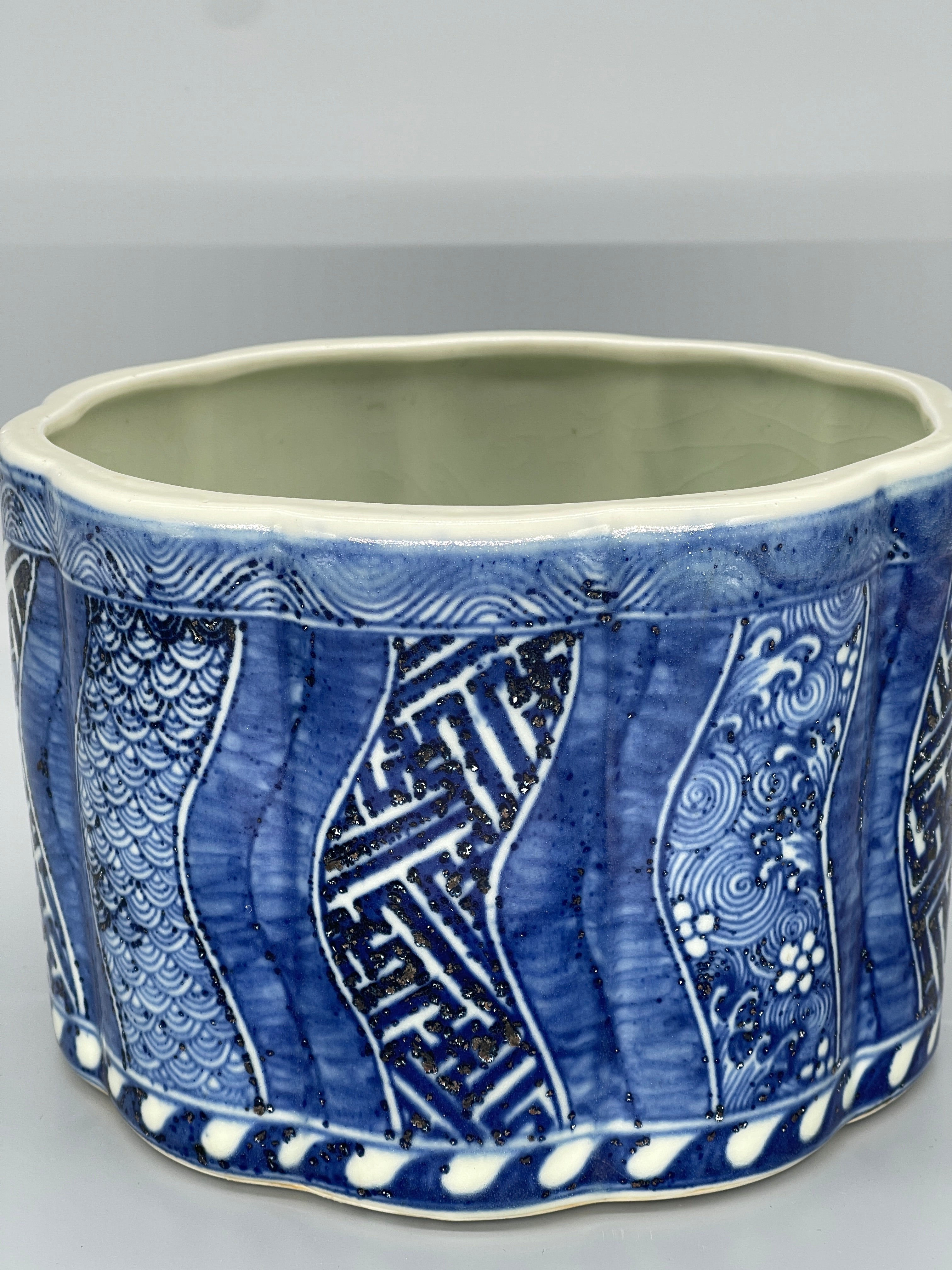 Vintage Japanese Ceramic Brush Pot | 1920's