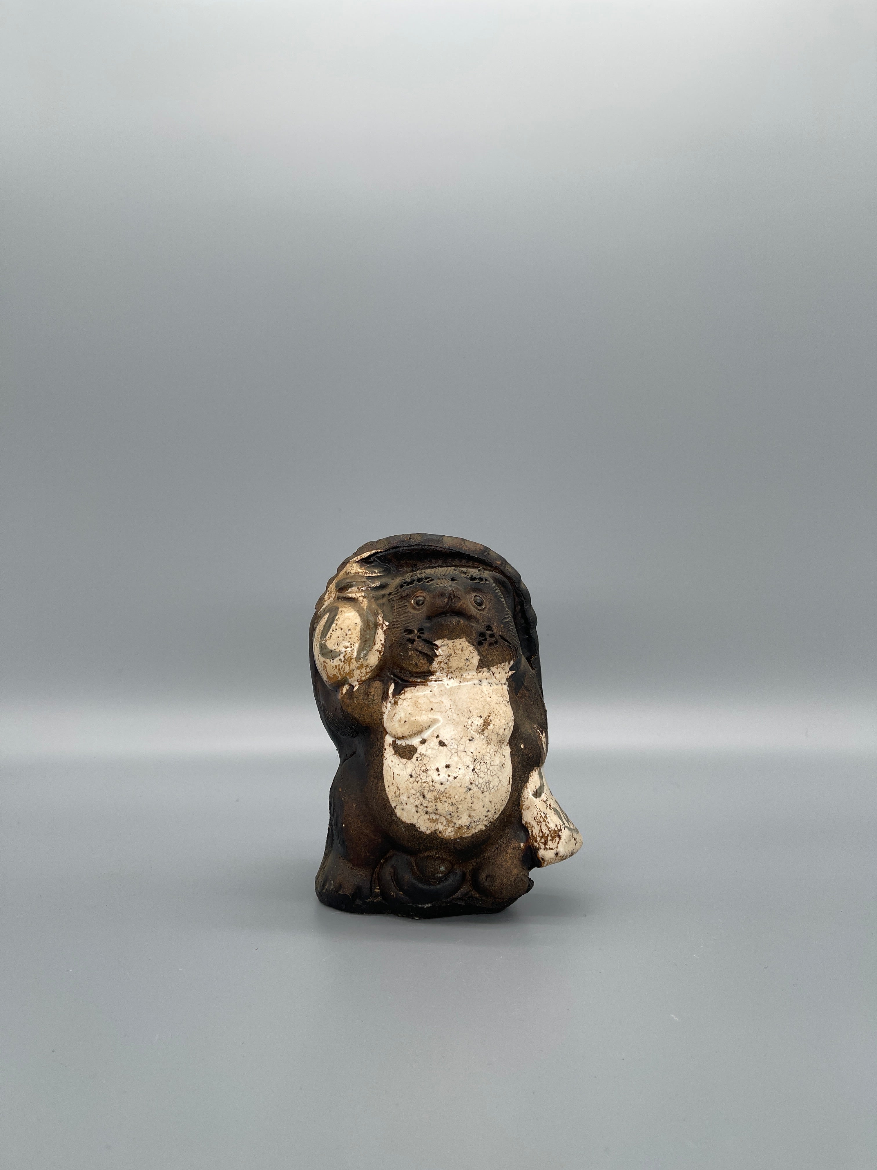 Small Vintage Tanuki Statue, Hand-Crafted