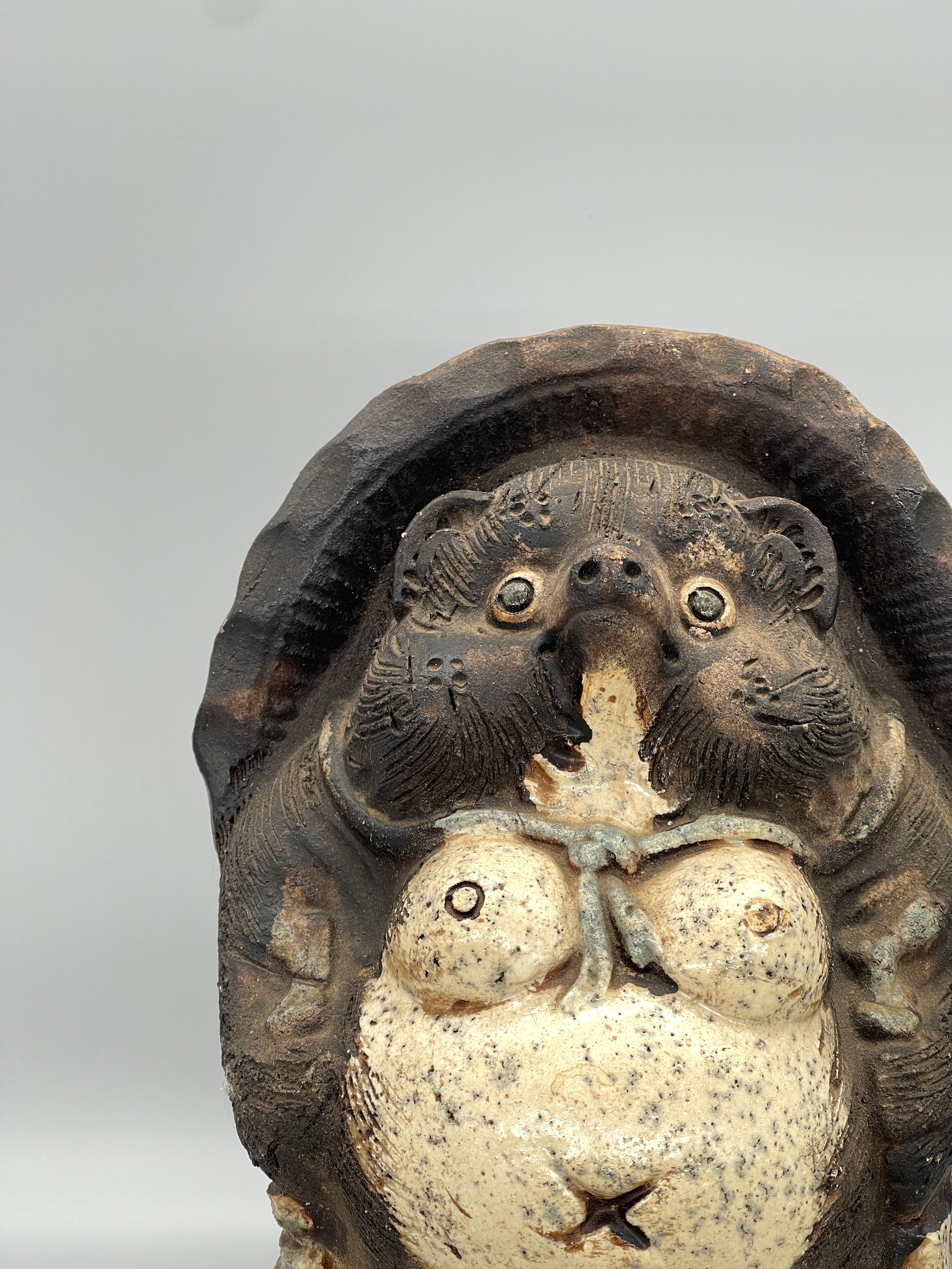 Vintage Tanuki Statue, Hand-Crafted