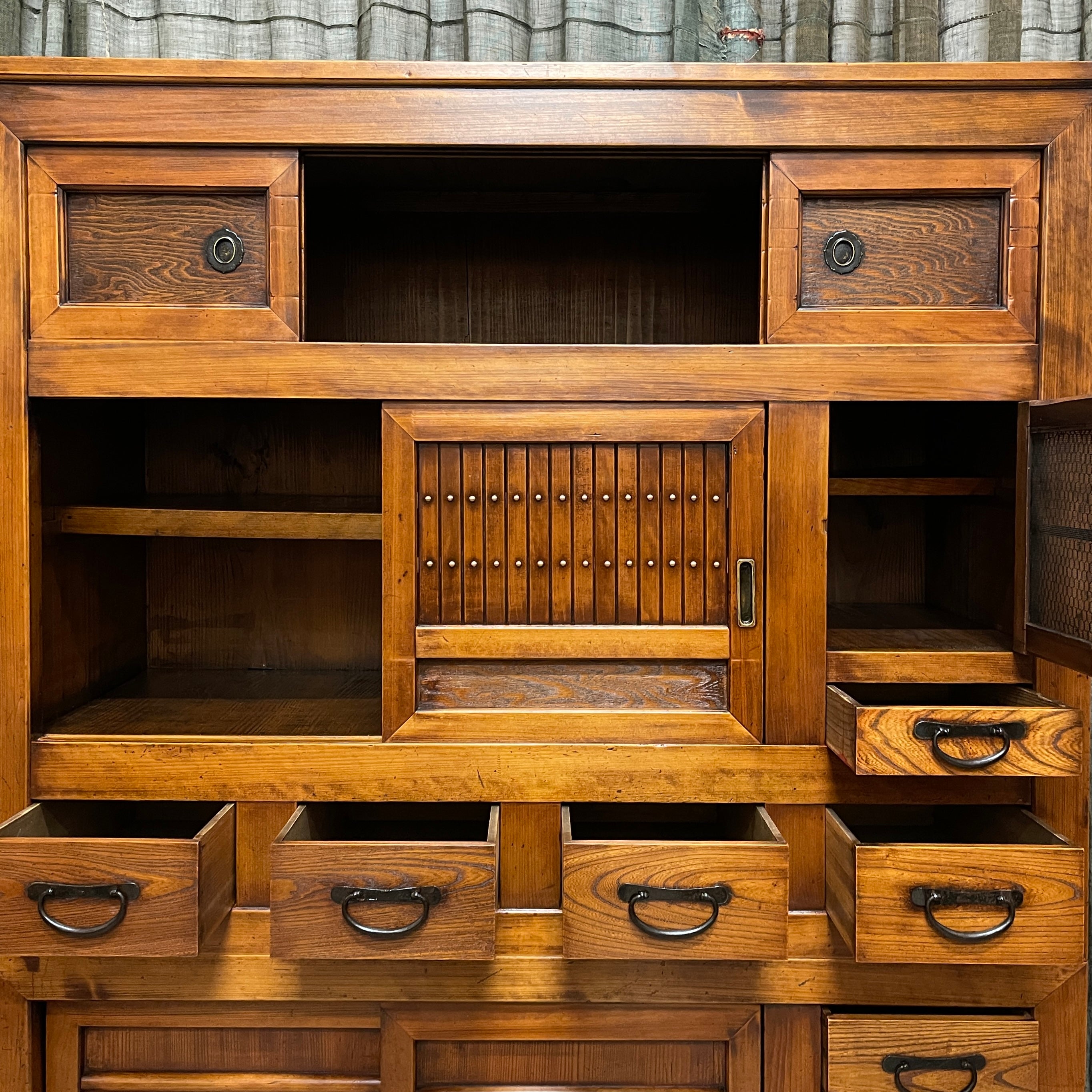 Japanese Mizuya, Kitchen Cabinet - Cedar, Cypress, Elm | Late Meiji