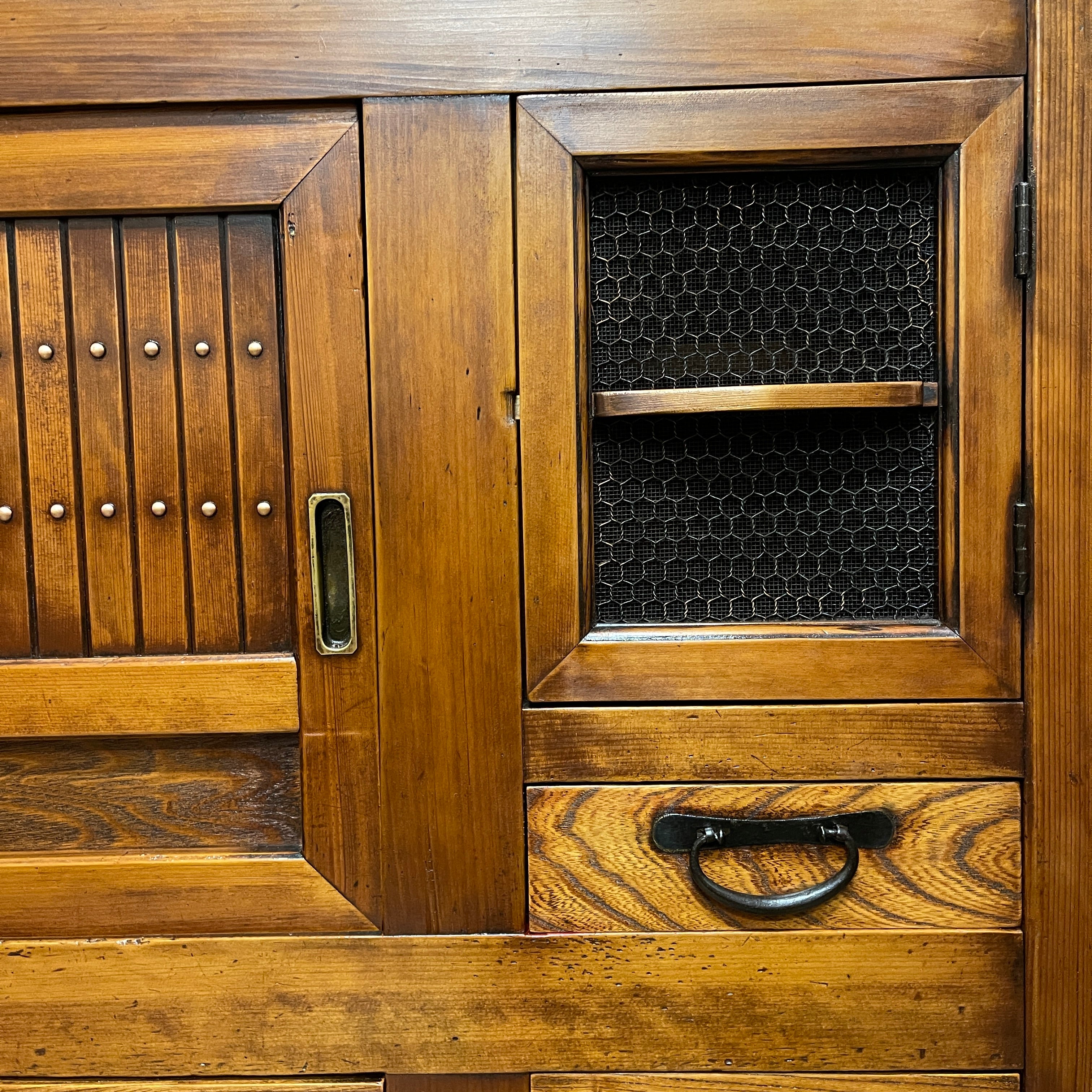 Japanese Mizuya, Kitchen Cabinet - Cedar, Cypress, Elm | Late Meiji